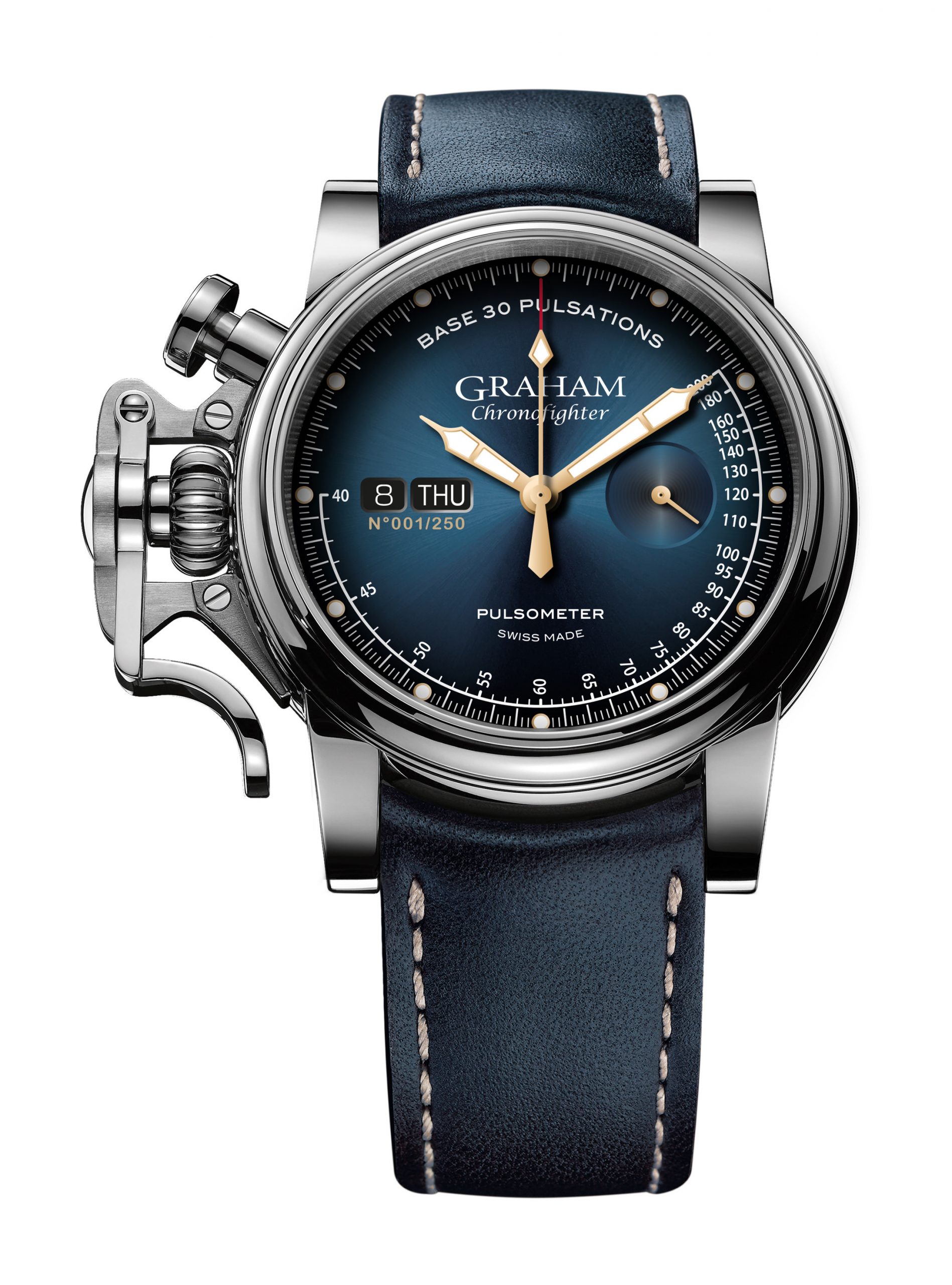 Graham Chronofighter Vintage Pulsometer Ltd luxury timepiece - detailed view