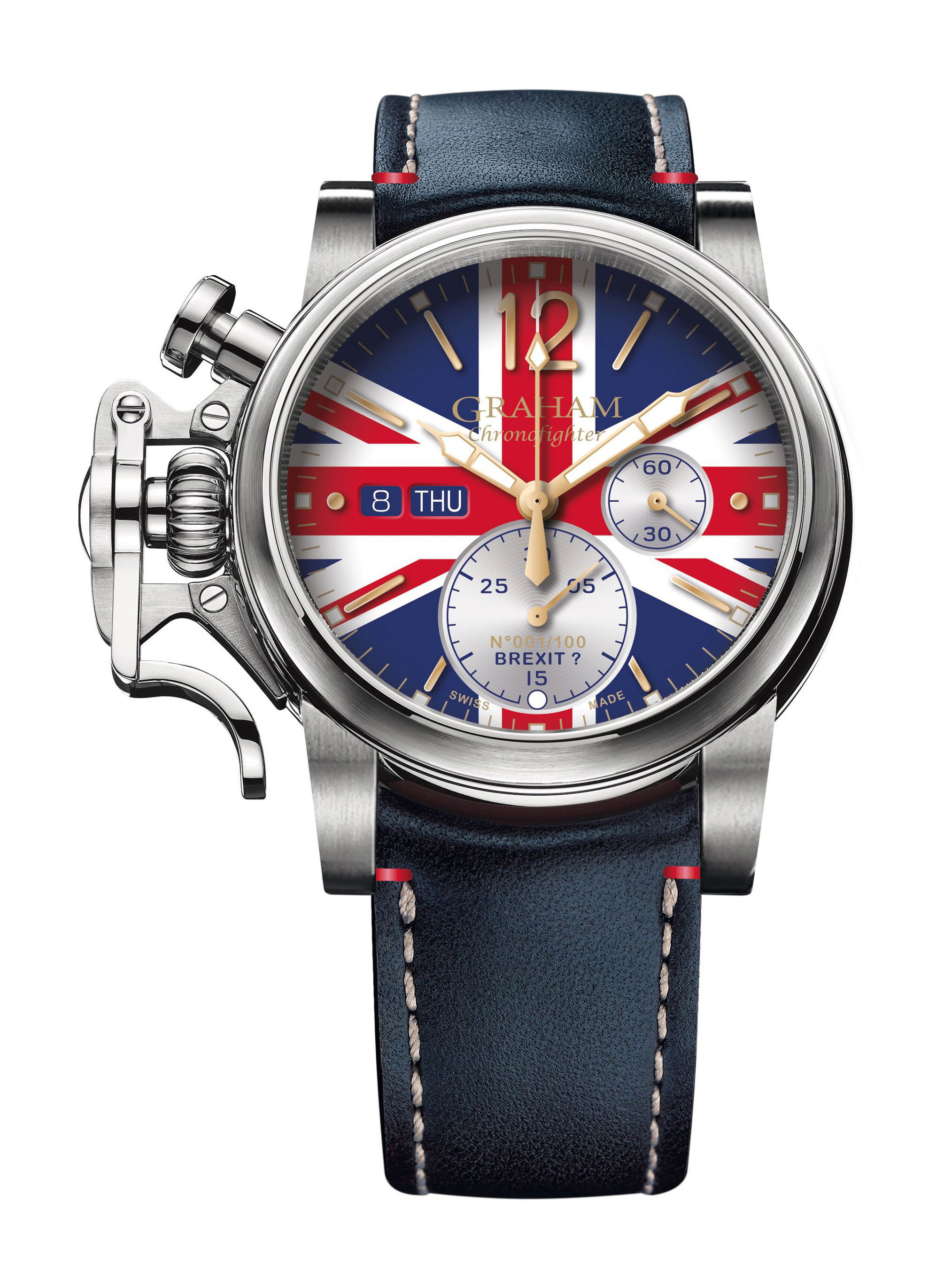 Graham Chronofighter Vintage UK luxury timepiece - detailed view