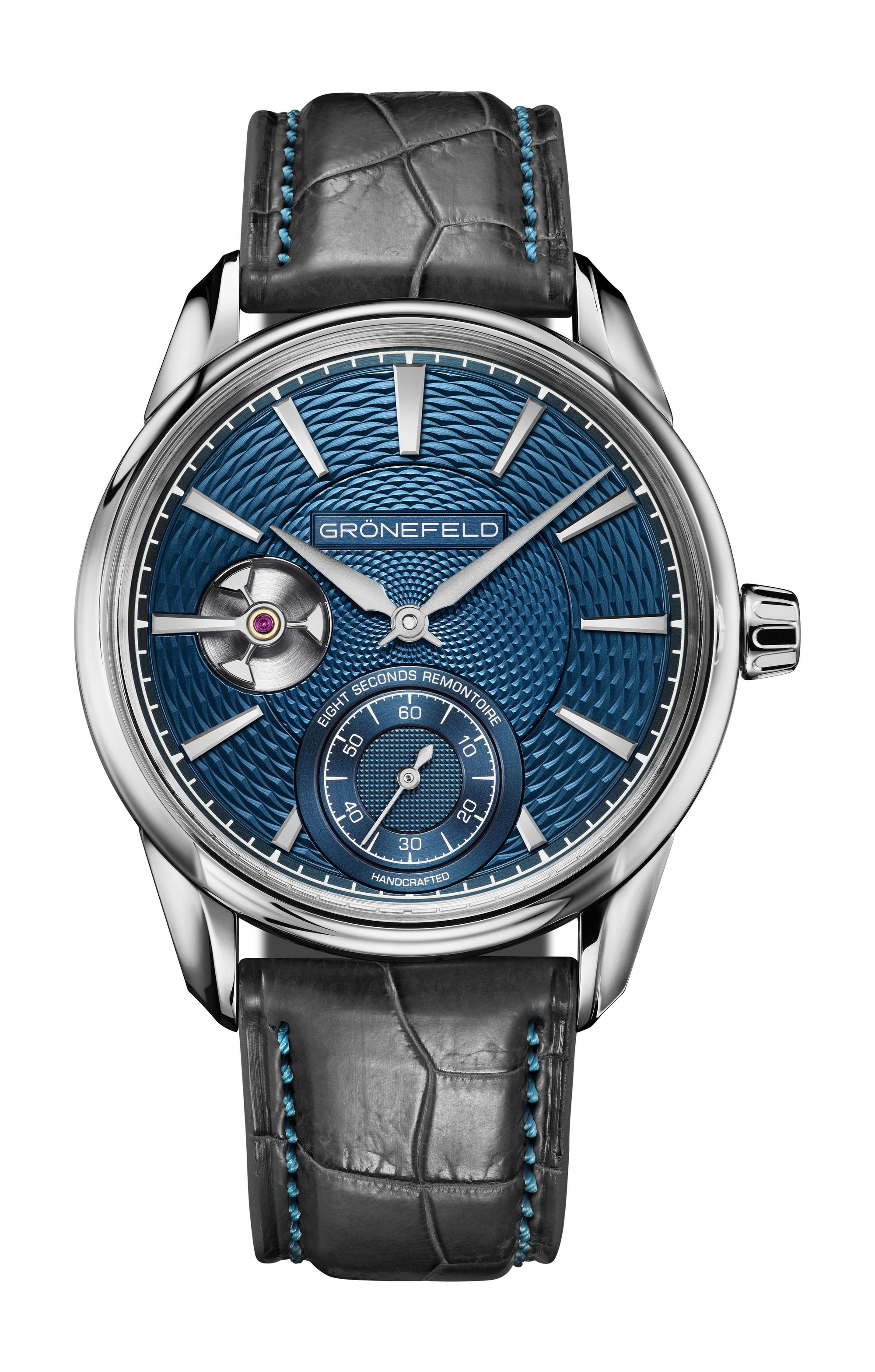Gronefeld 1941 Remontoire Bespoke Fish Scale Guilloché WG watch