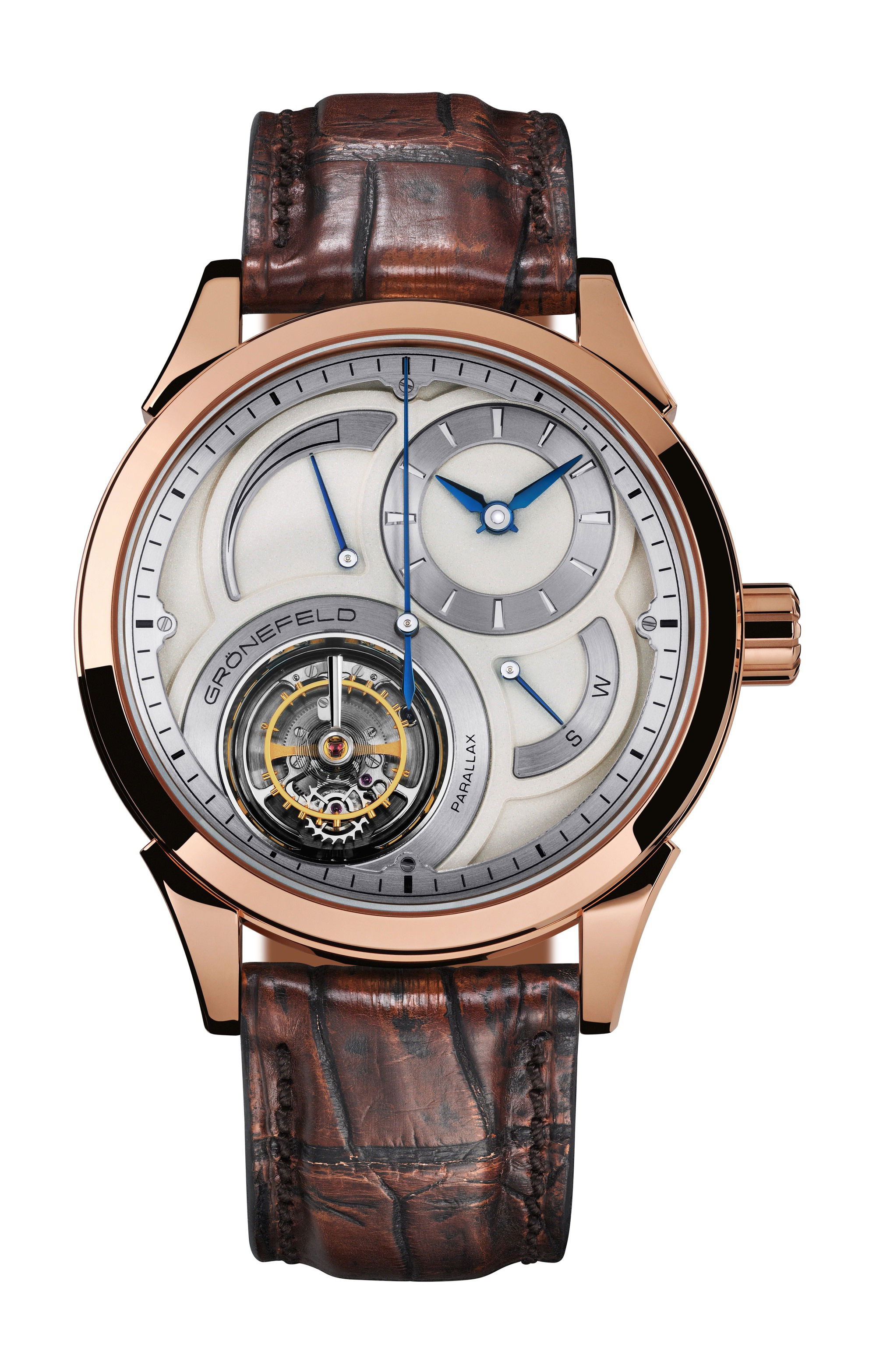 Grönefeld Parallax Tourbillon RG luxury timepiece - detailed view