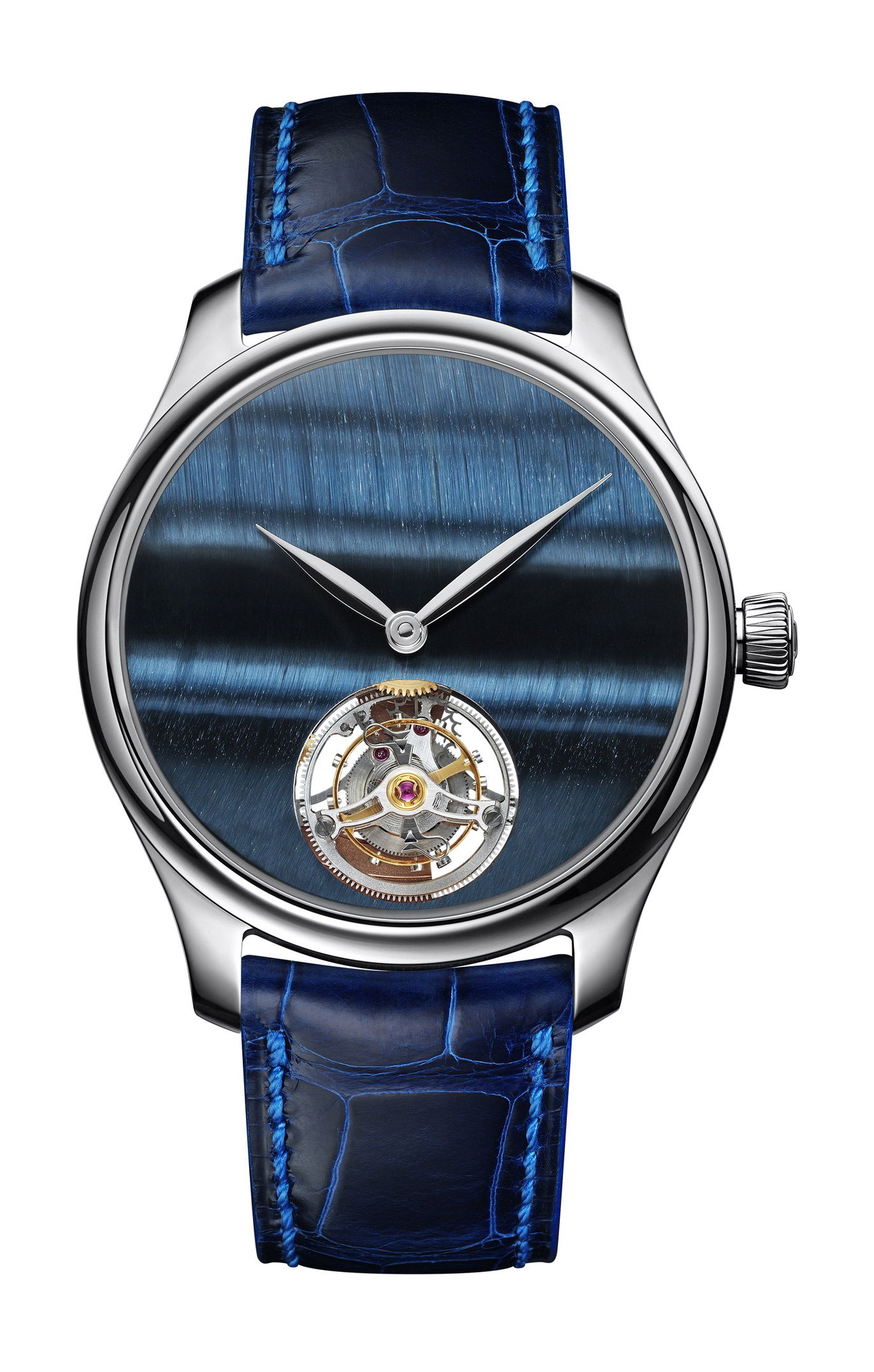 H. Moser & Cie Endeavour Tourbillon Concept Tiger’s Eye luxury timepiece - detailed view