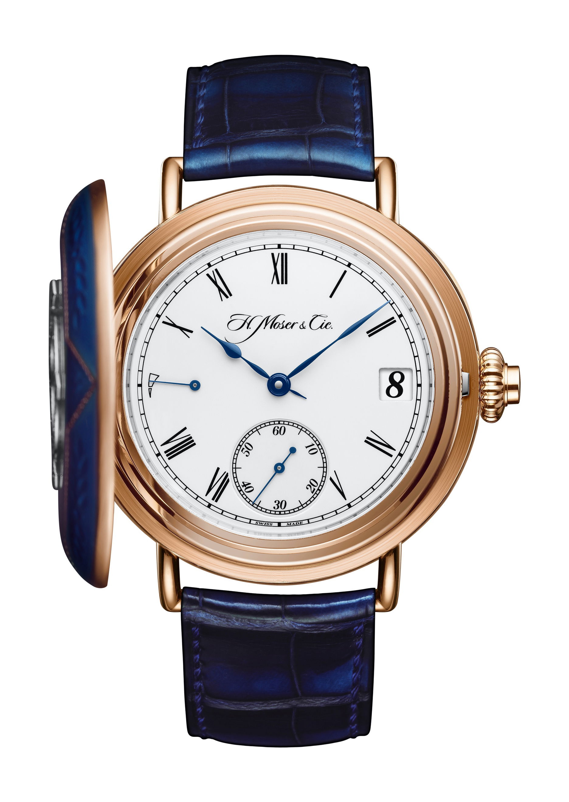 H. Moser & Cie Heritage Perpetual Calendar luxury timepiece - detailed view
