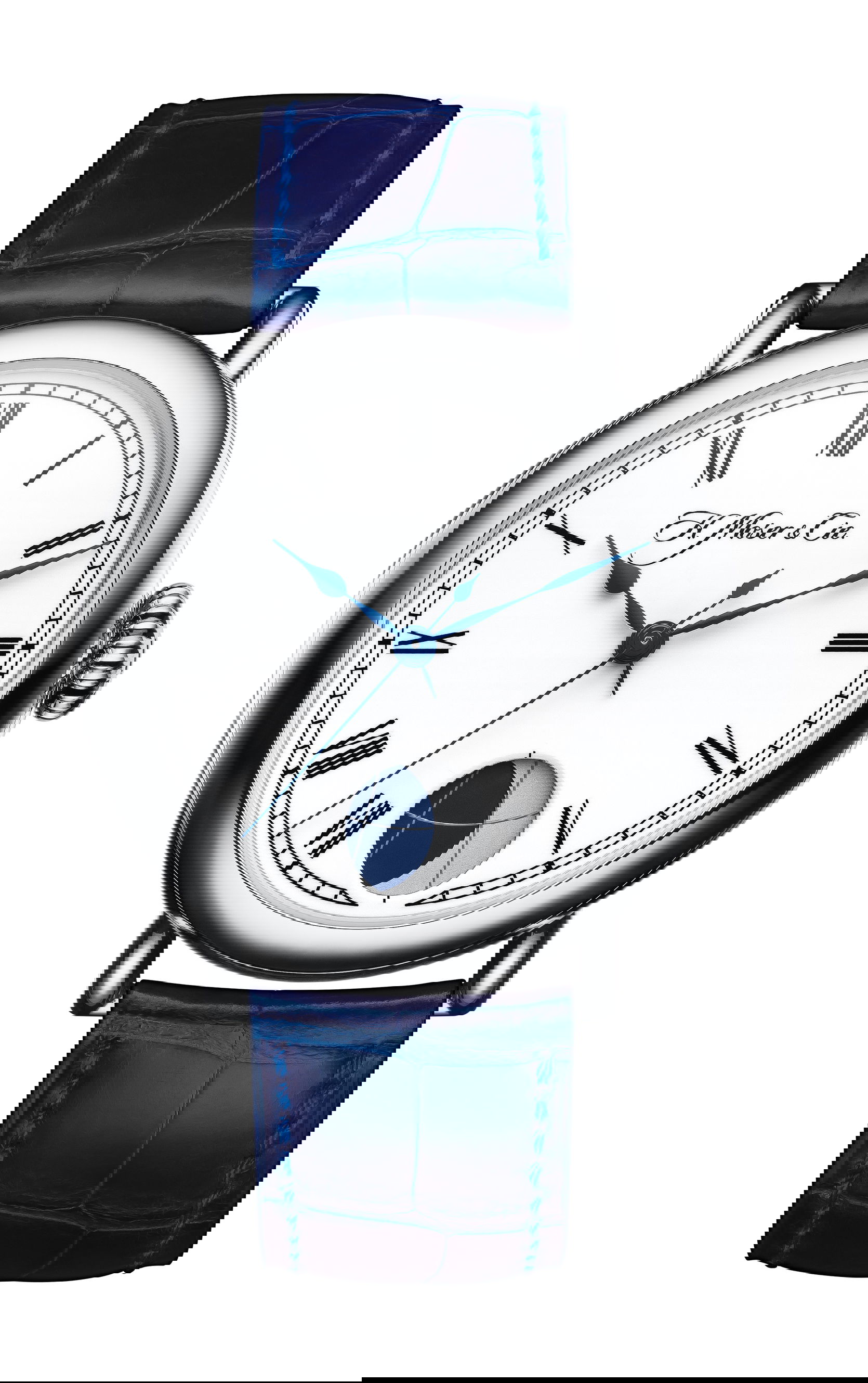 H. Moser & Cie Heritage Perpetual Moon luxury timepiece - detailed view