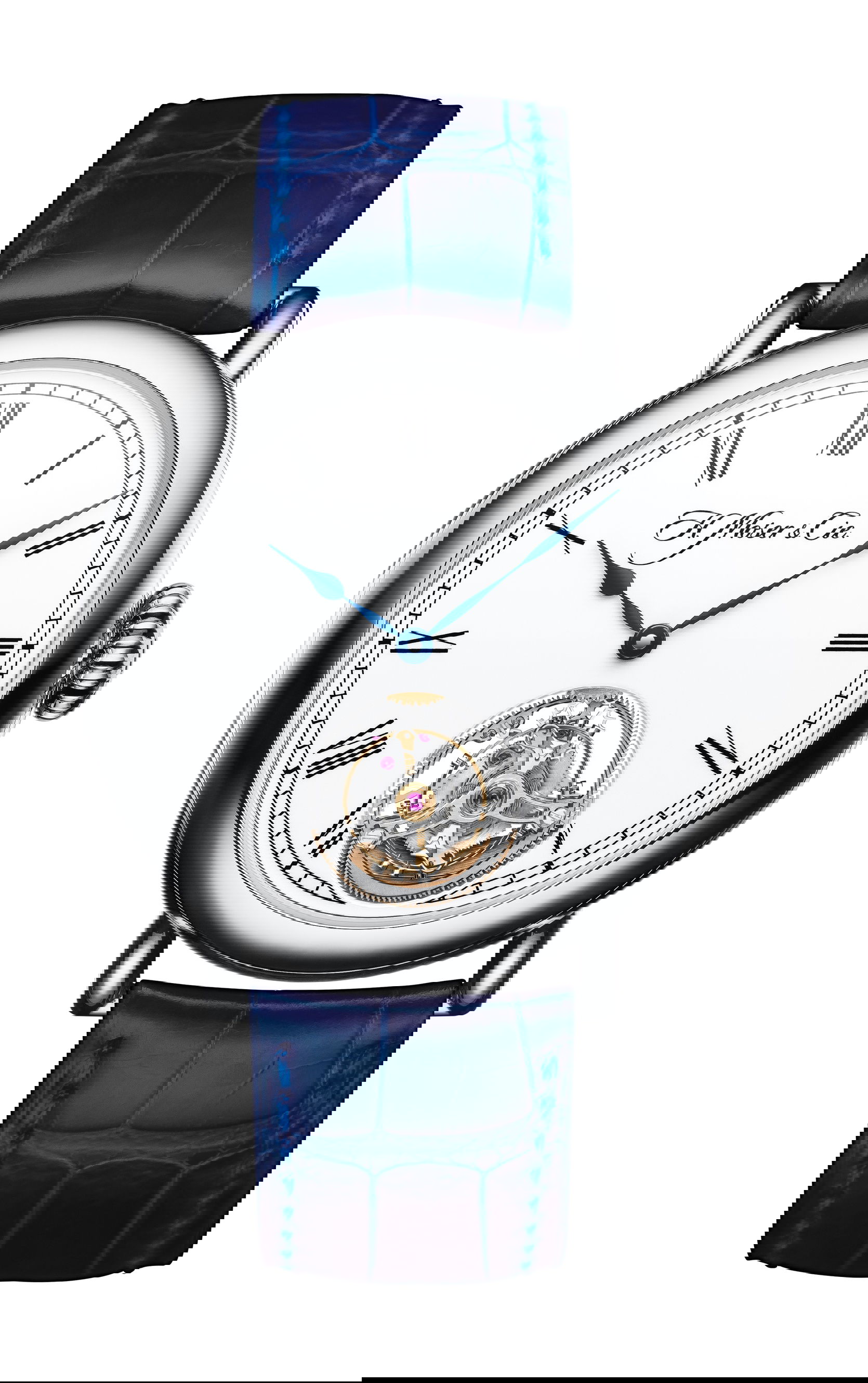 H. Moser & Cie Heritage Tourbillon luxury timepiece - detailed view