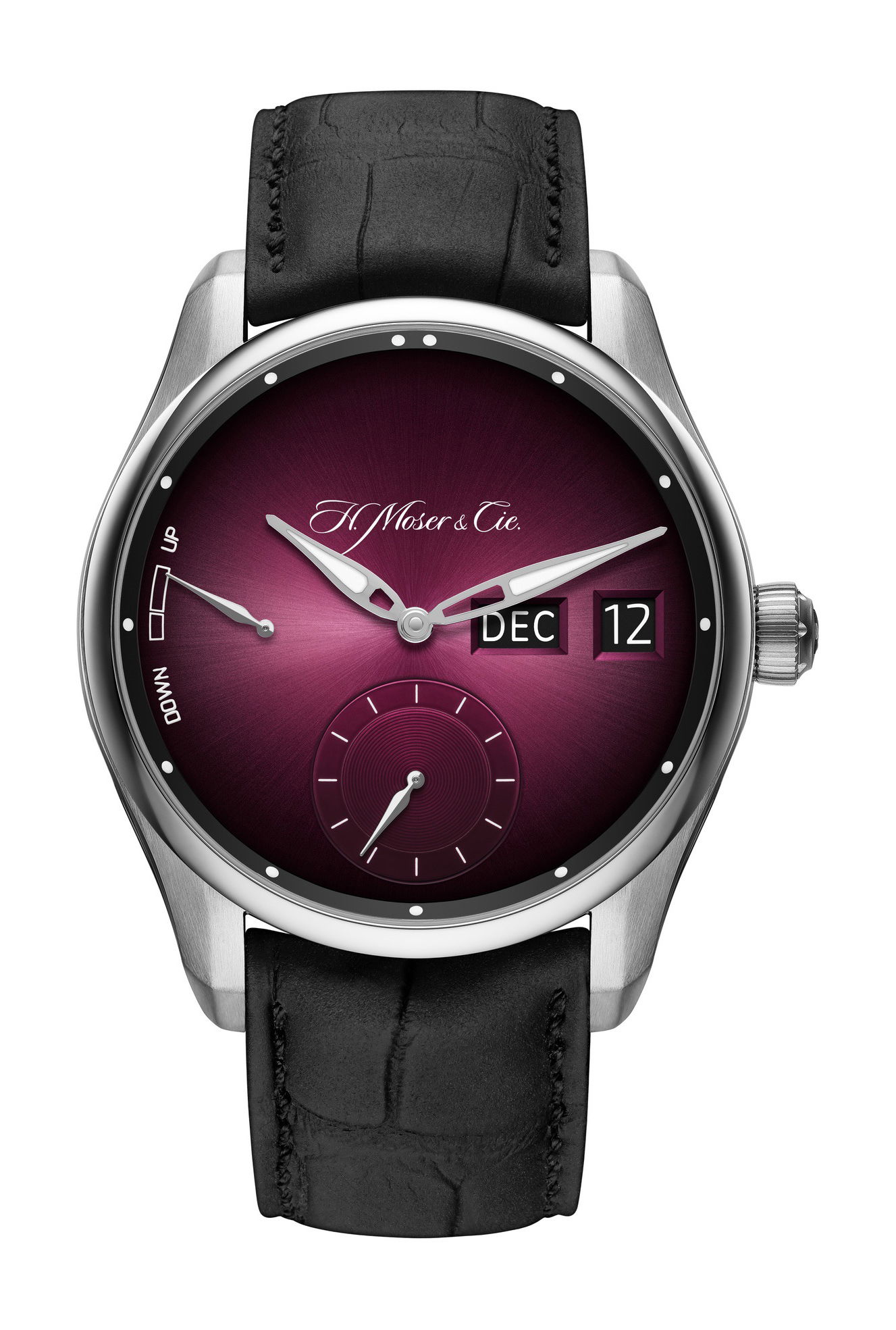 H. Moser & Cie Pioneer Perpetual Calendar MD luxury timepiece - detailed view