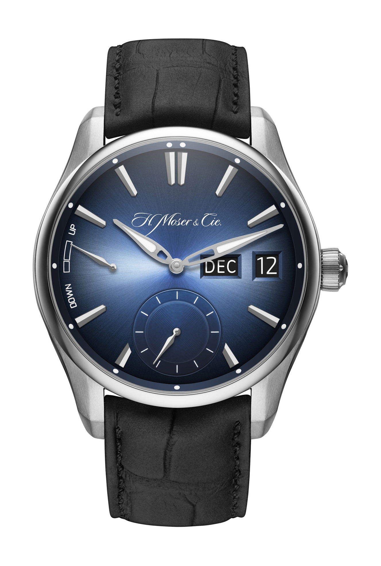 H. Moser & Cie Pioneer Perpetual Calendar MD luxury timepiece - detailed view
