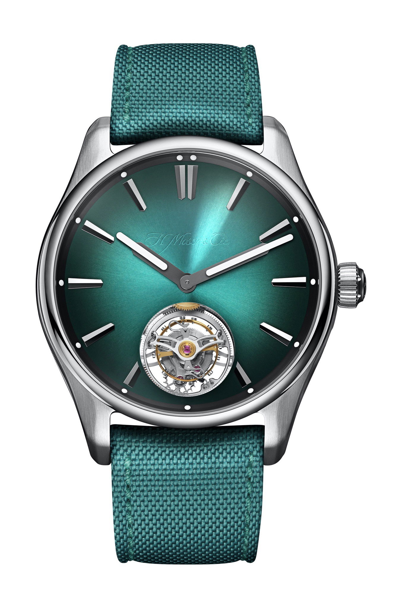 H. Moser & Cie Pioneer Tourbillon Mega Cool luxury timepiece - detailed view