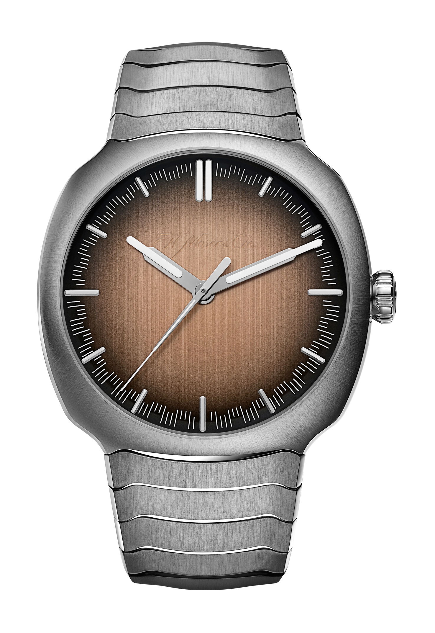H. Moser & Cie Streamliner Centre Seconds Smoked Salmon luxury timepiece - detailed view