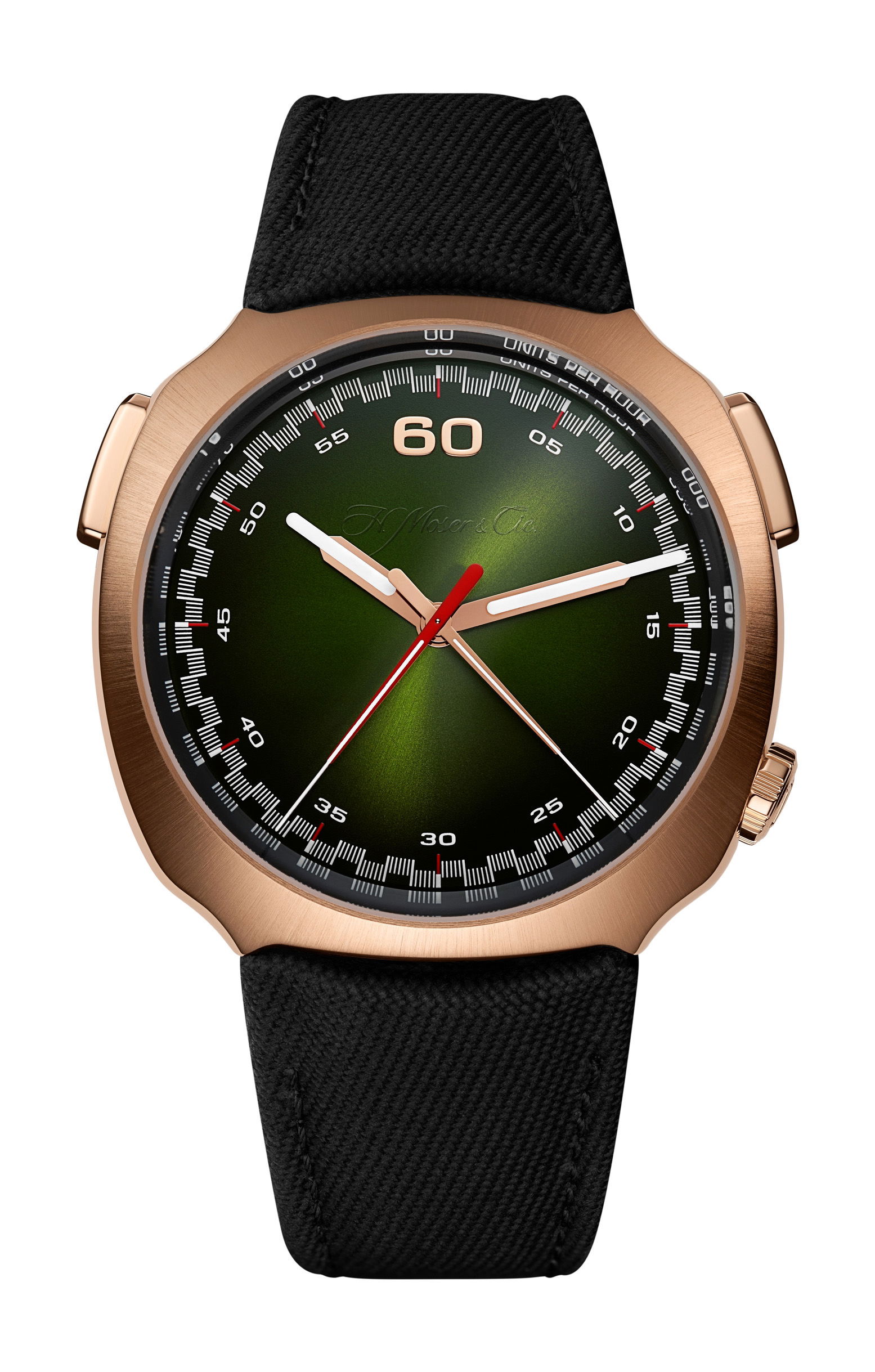 H. Moser & Cie Streamliner Flyback Chronograph Automatic Boutique Edition luxury timepiece - detailed view