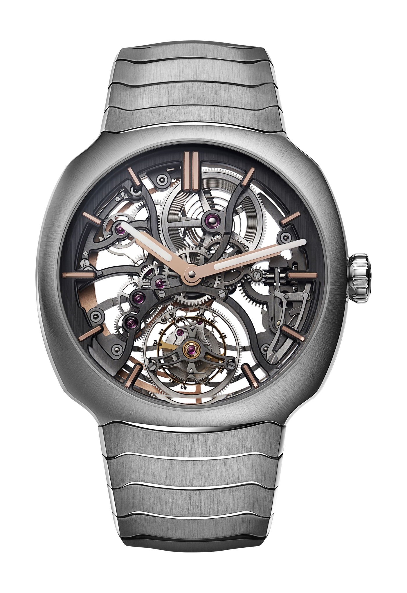 H. Moser & Cie Streamliner Tourbillon Skeleton luxury timepiece - detailed view