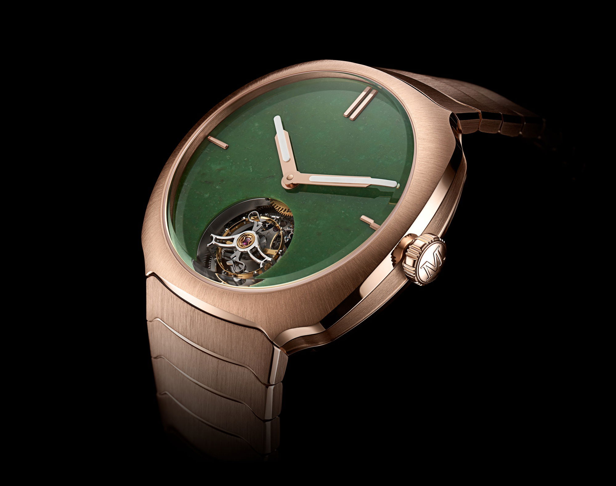 H. Moser & Cie Streamliner Tourbillon Wyoming Jade - View 3