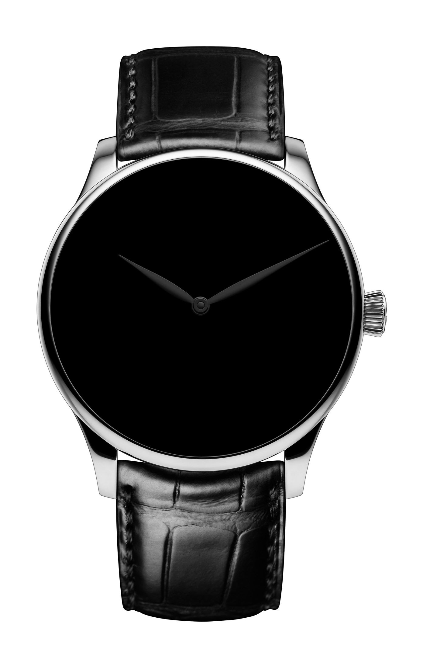 H. Moser & Cie Venturer Vantablack® Black Hands XL luxury timepiece - detailed view
