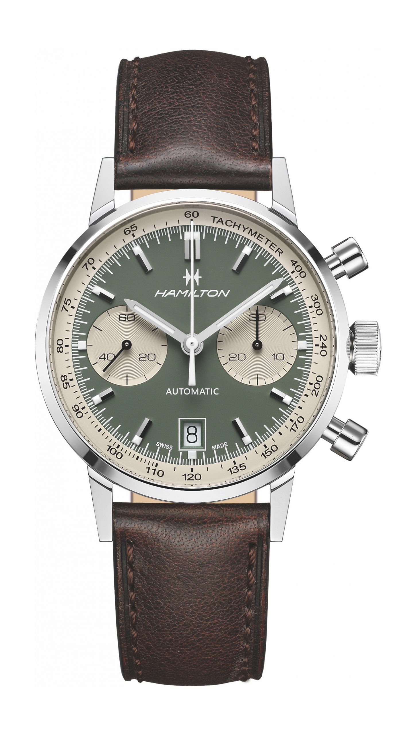 Hamilton American Classic Intra-Matic Auto Chrono 40 mm luxury timepiece - detailed view