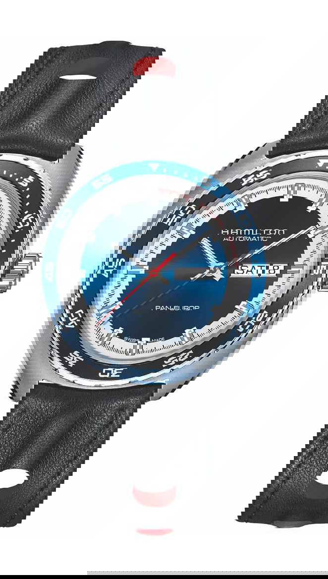 Hamilton American Classic Pan Europ Day Date Auto luxury timepiece - detailed view
