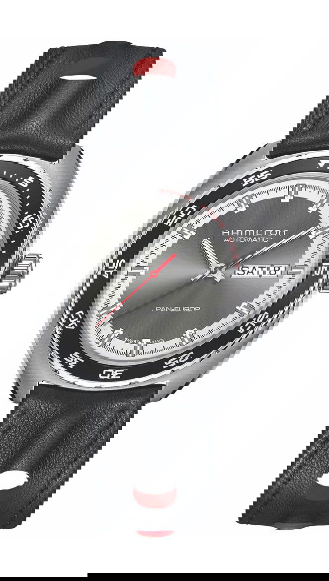 Hamilton American Classic Pan Europ Day Date Auto luxury timepiece - detailed view