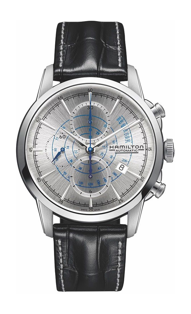 Hamilton American Classic Railroad Auto Chrono luxury timepiece - detailed view