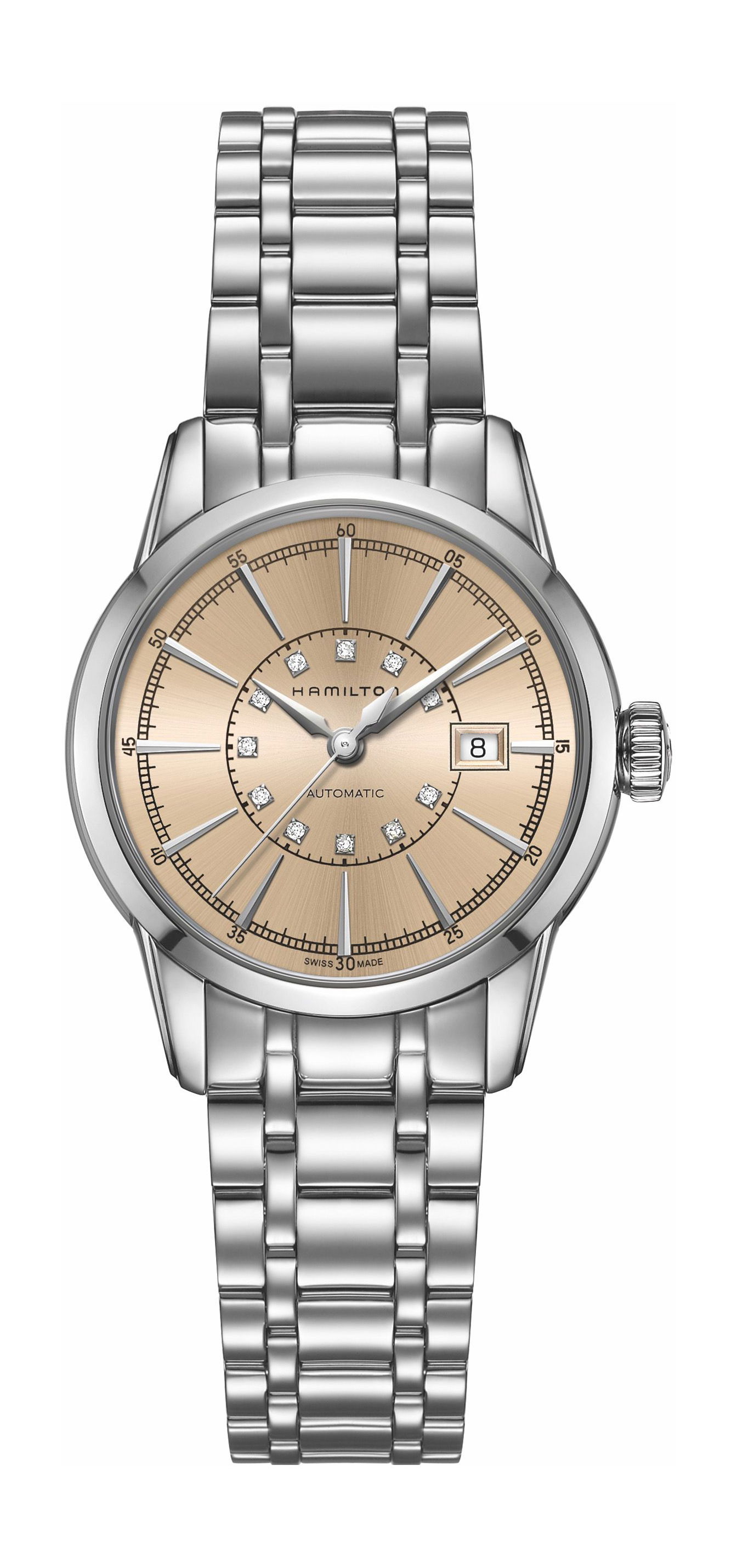 Hamilton American Classic Railroad Lady Auto luxury timepiece - detailed view