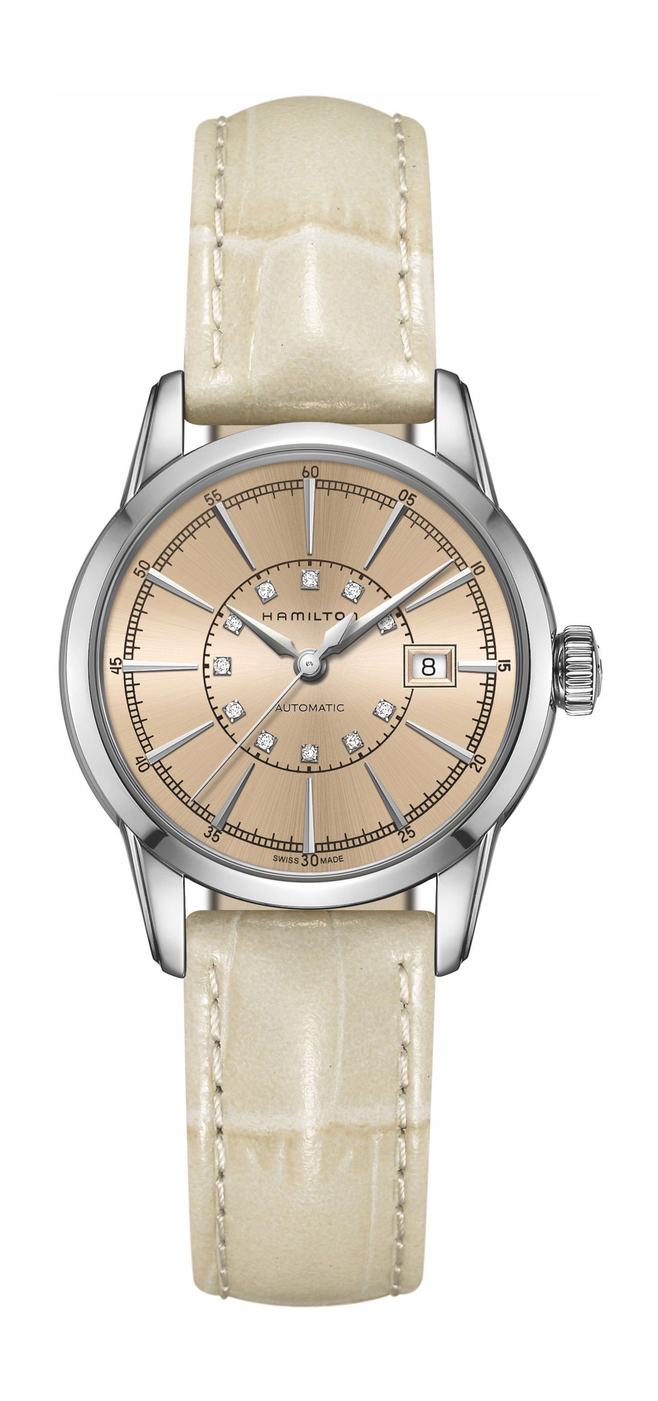 Hamilton American Classic Railroad Lady Auto luxury timepiece - detailed view