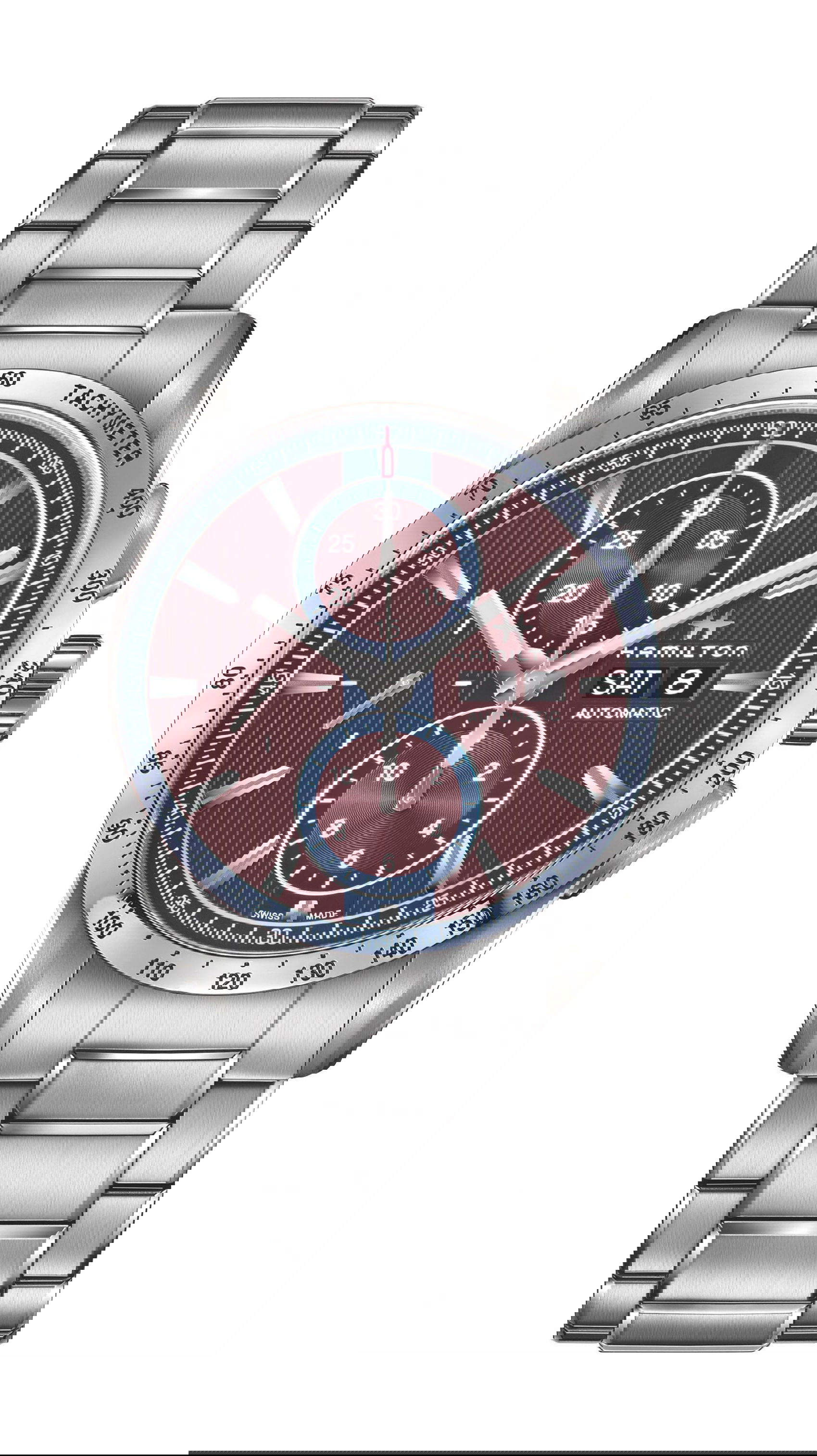 Hamilton Broadway Day Date Auto Chrono luxury timepiece - detailed view