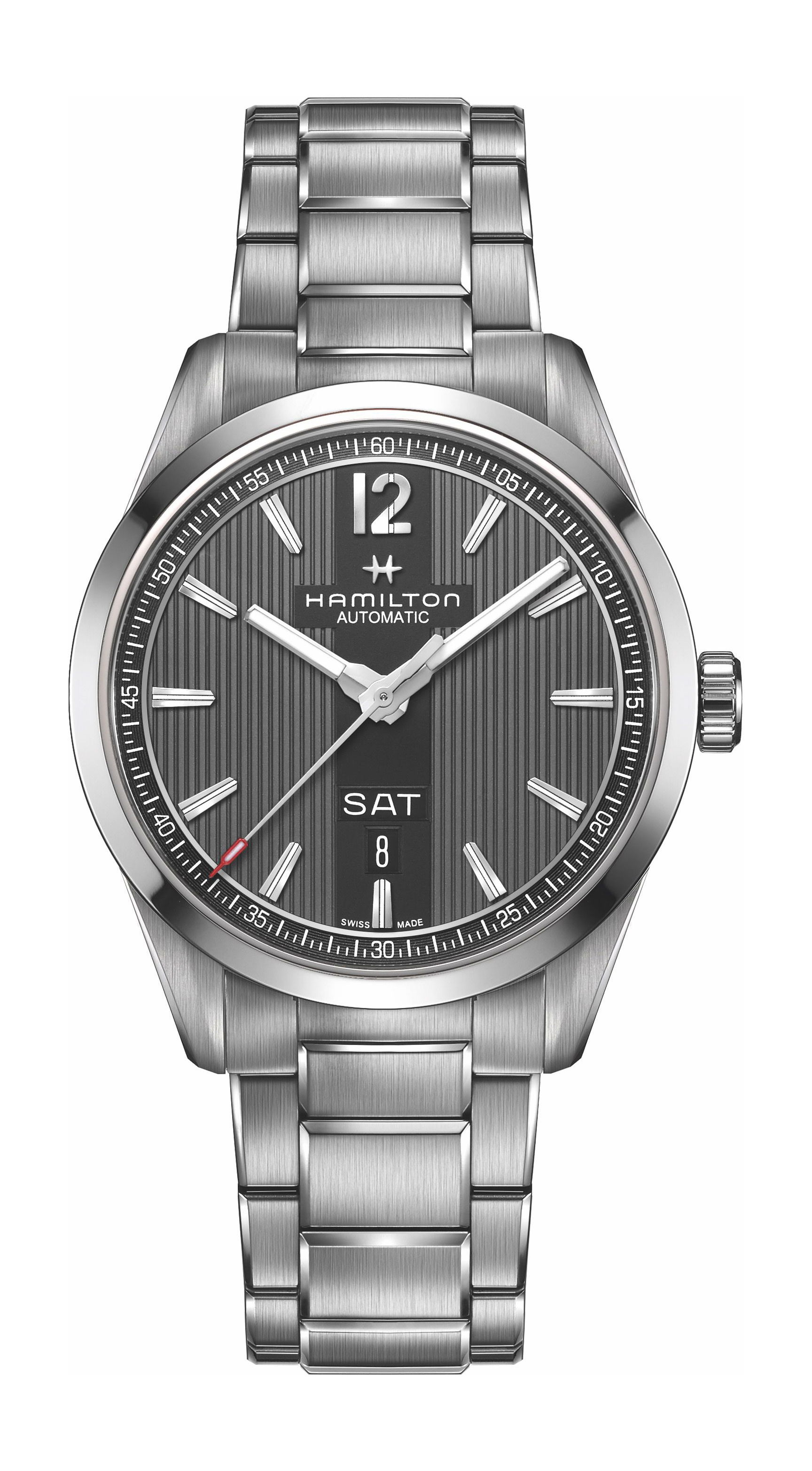 Hamilton Broadway Day Date Auto luxury timepiece - detailed view