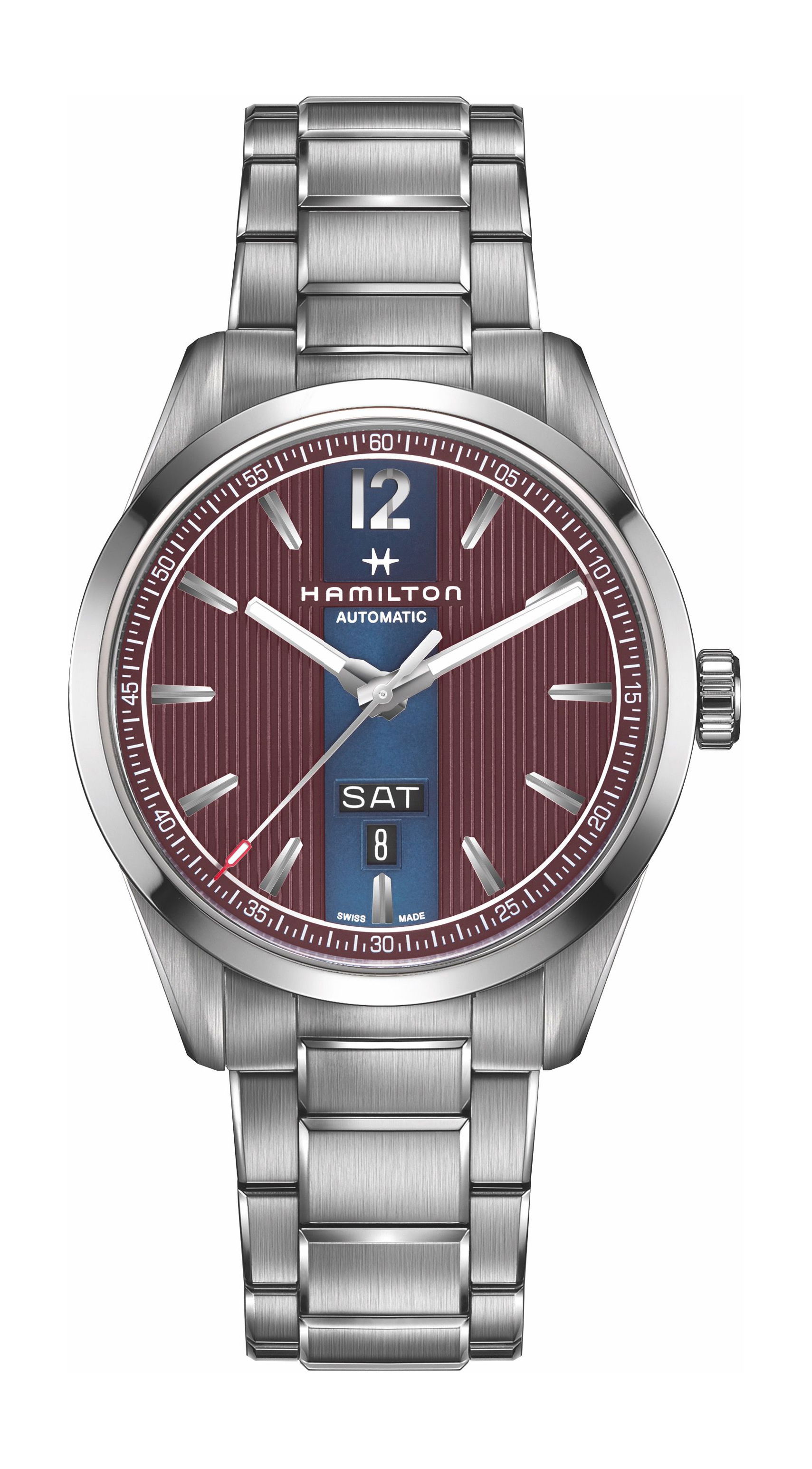 Hamilton Broadway Day Date Auto luxury timepiece - detailed view