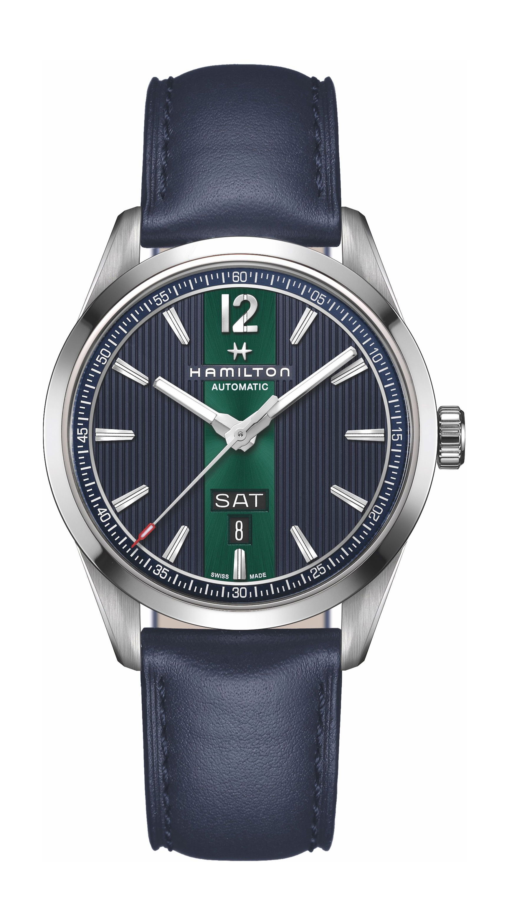 Hamilton Broadway Day Date Auto luxury timepiece - detailed view
