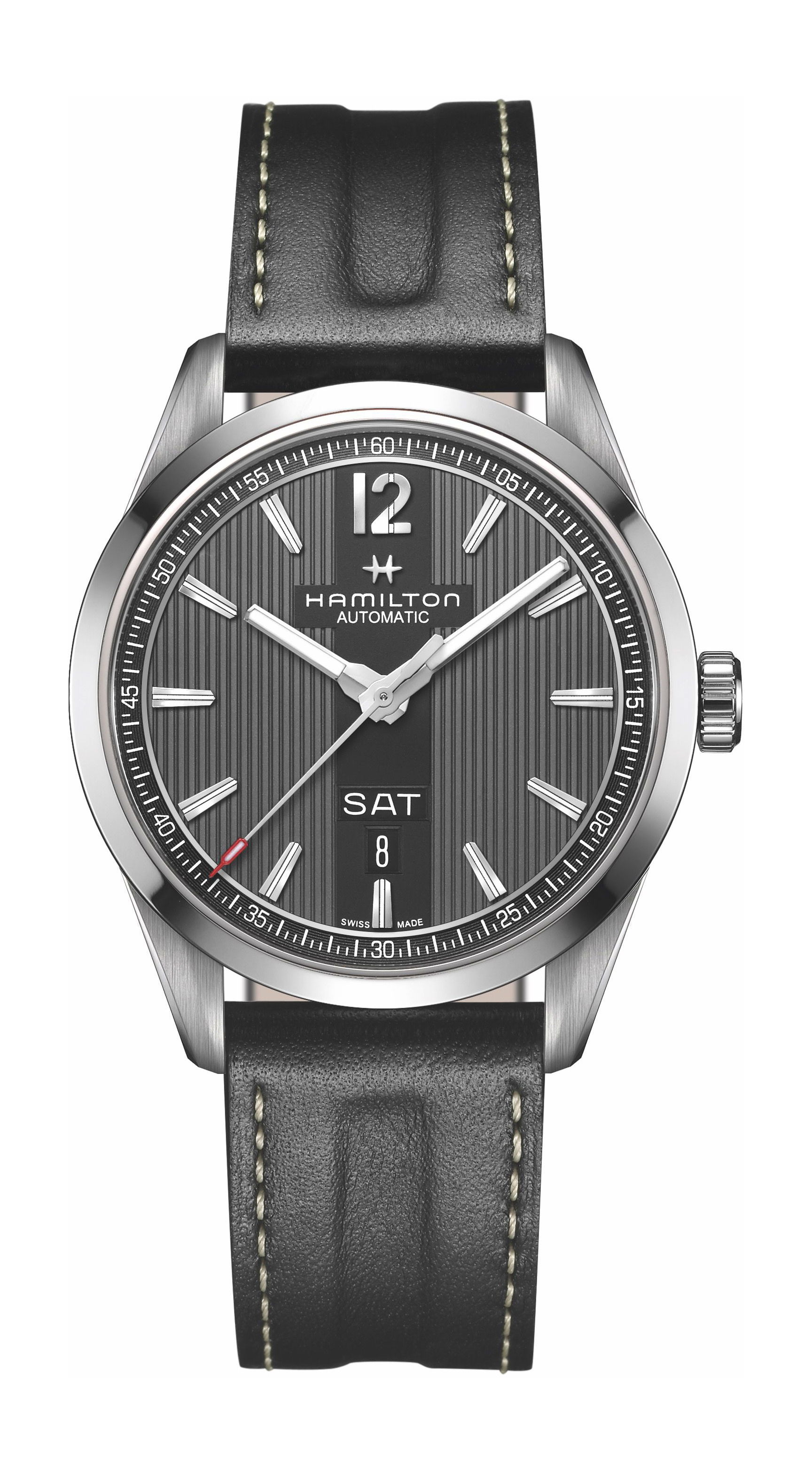 Hamilton Broadway Day Date Auto luxury timepiece - detailed view
