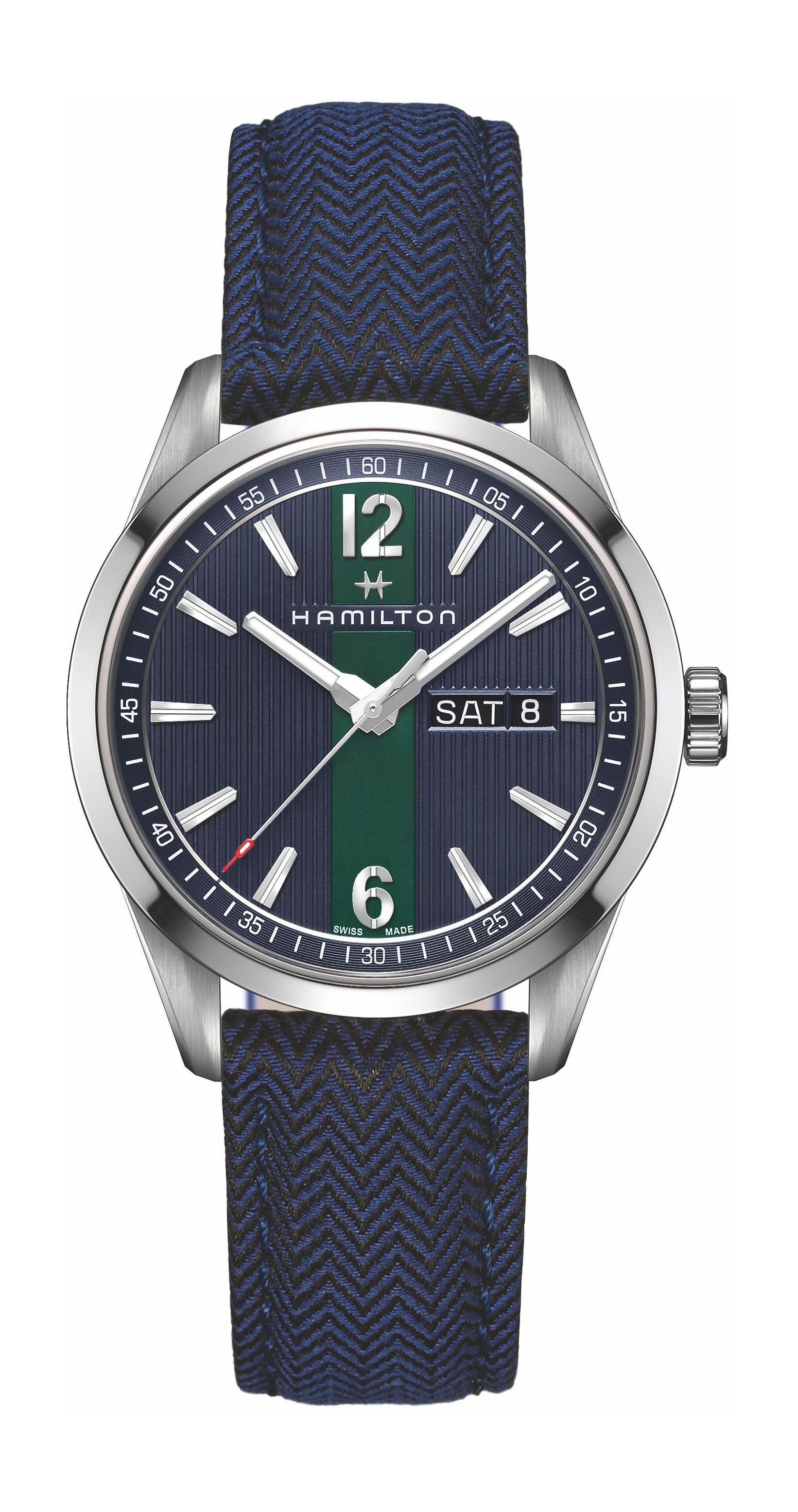 Hamilton Broadway Day Date luxury timepiece - detailed view