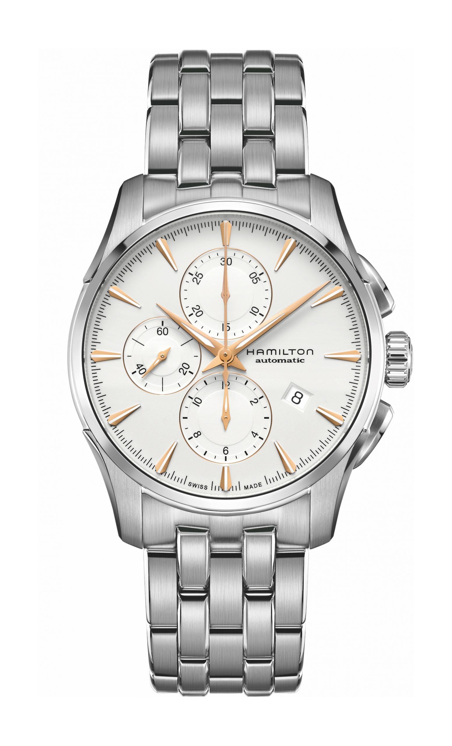 Hamilton Jazzmaster Auto Chrono luxury timepiece - detailed view