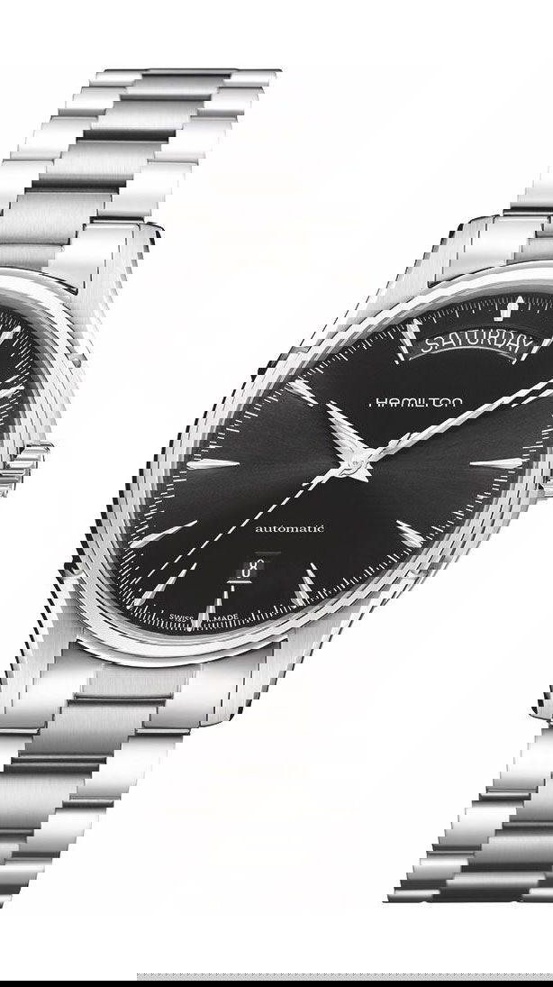Hamilton Jazzmaster Day Date Auto luxury timepiece - detailed view
