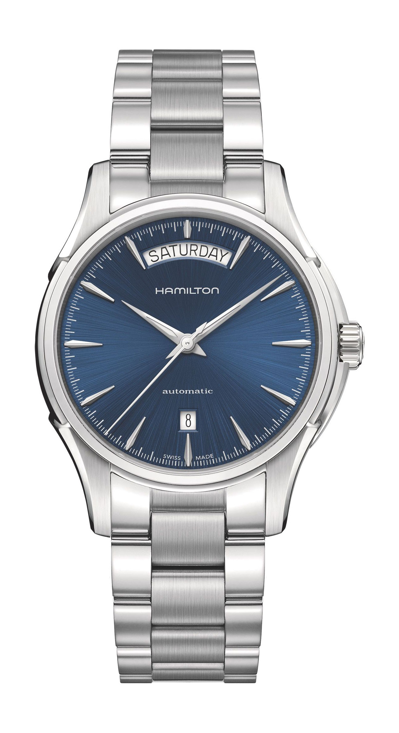 Hamilton Jazzmaster Day Date Auto luxury timepiece - detailed view