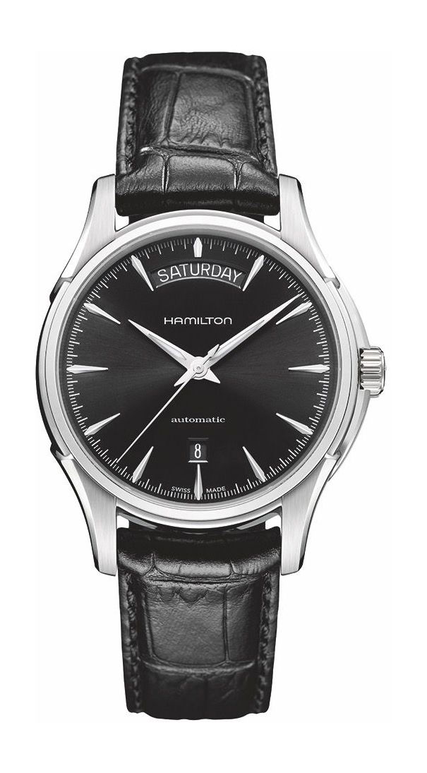 Hamilton Jazzmaster Day Date Auto luxury timepiece - detailed view