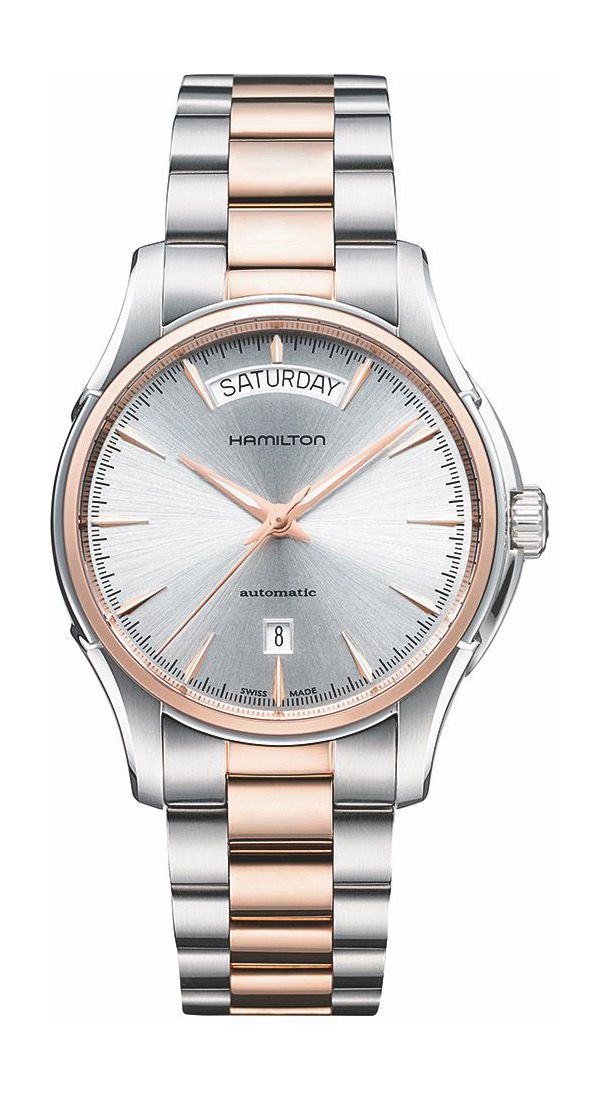 Hamilton Jazzmaster Day Date Auto luxury timepiece - detailed view
