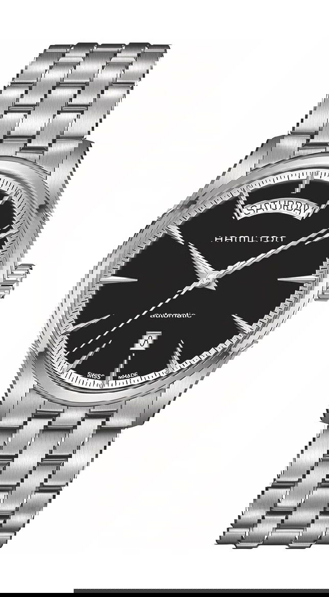 Hamilton Jazzmaster Day Date Auto luxury timepiece - detailed view
