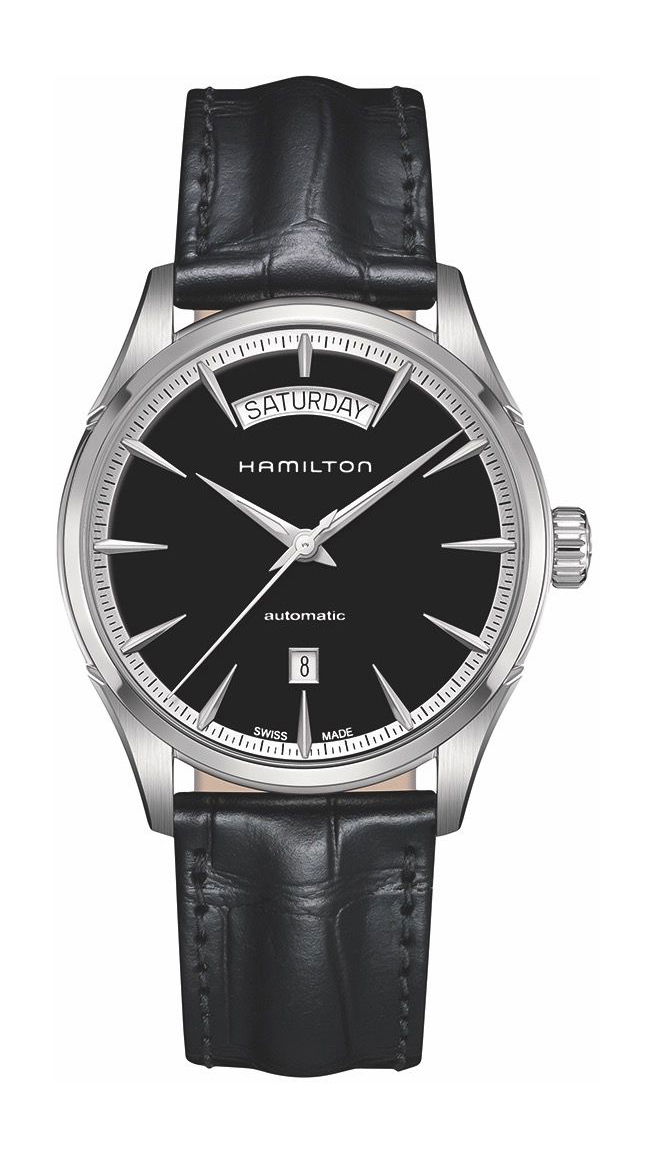 Hamilton Jazzmaster Day Date Auto luxury timepiece - detailed view