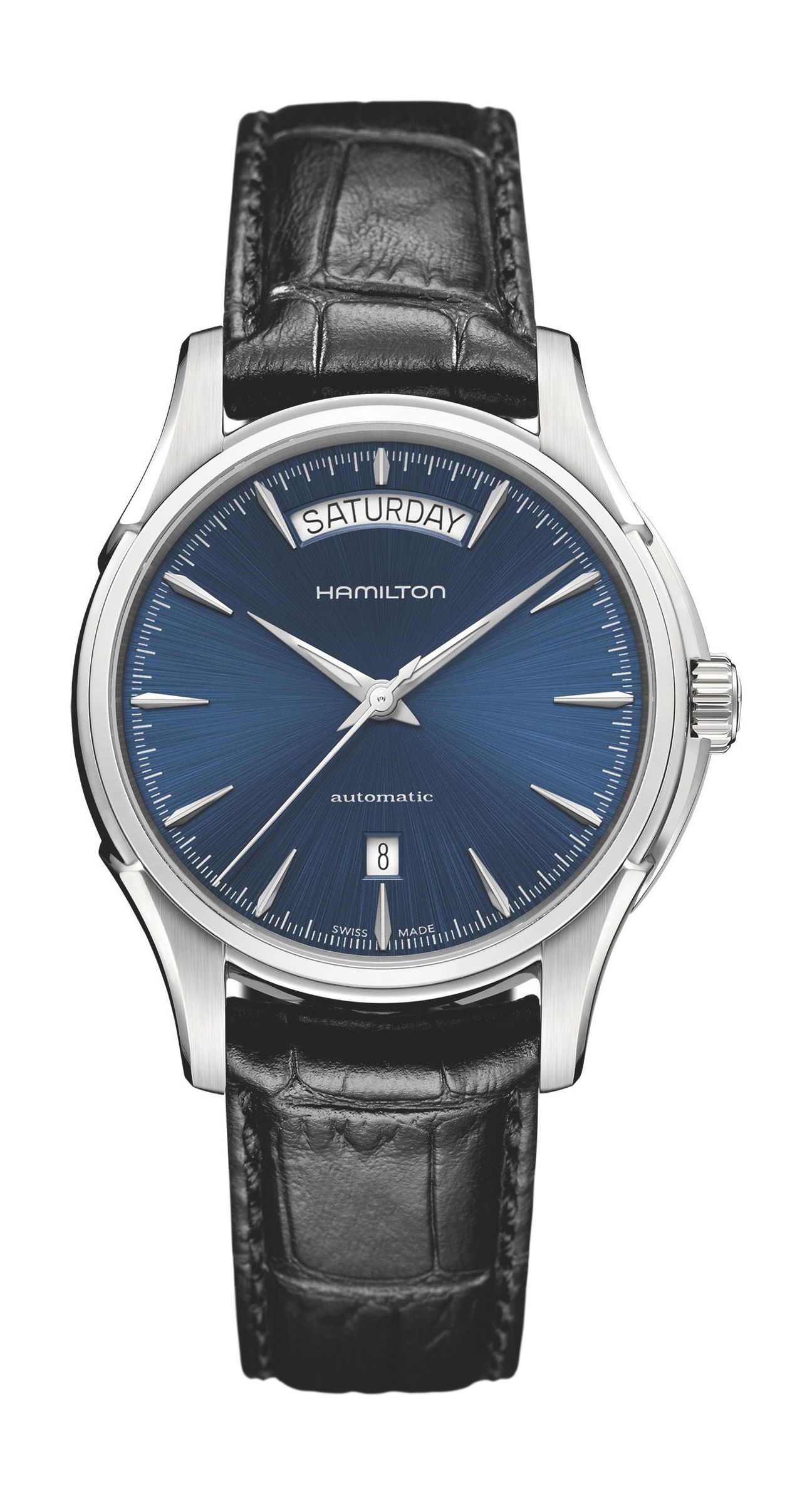 Hamilton Jazzmaster Day Date luxury timepiece - detailed view
