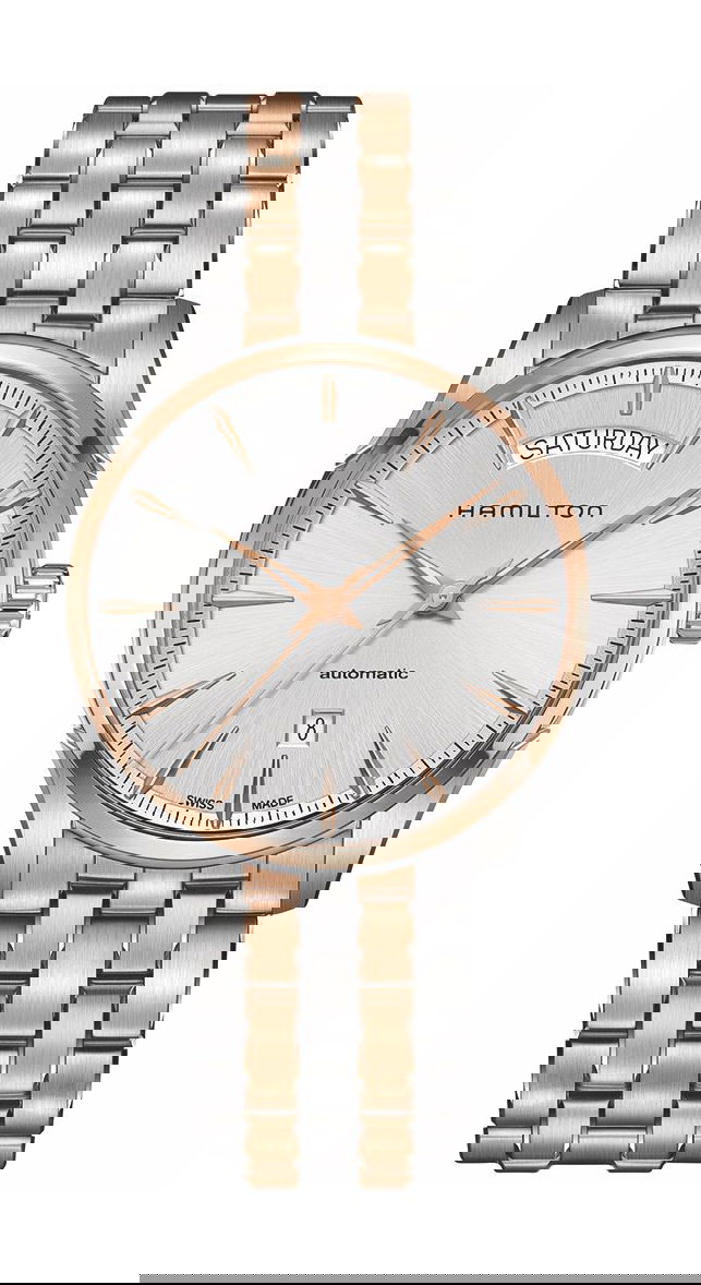 Hamilton Jazzmaster Day Date luxury timepiece - detailed view