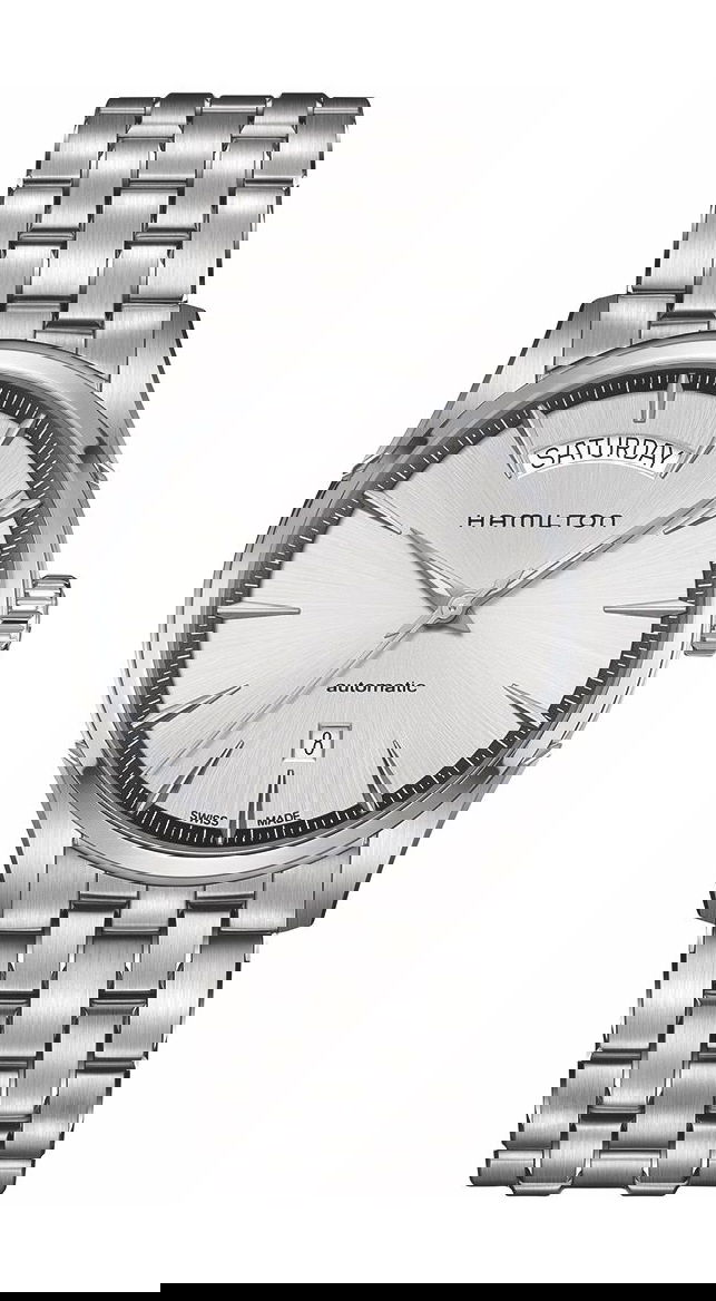 Hamilton Jazzmaster Day Date luxury timepiece - detailed view
