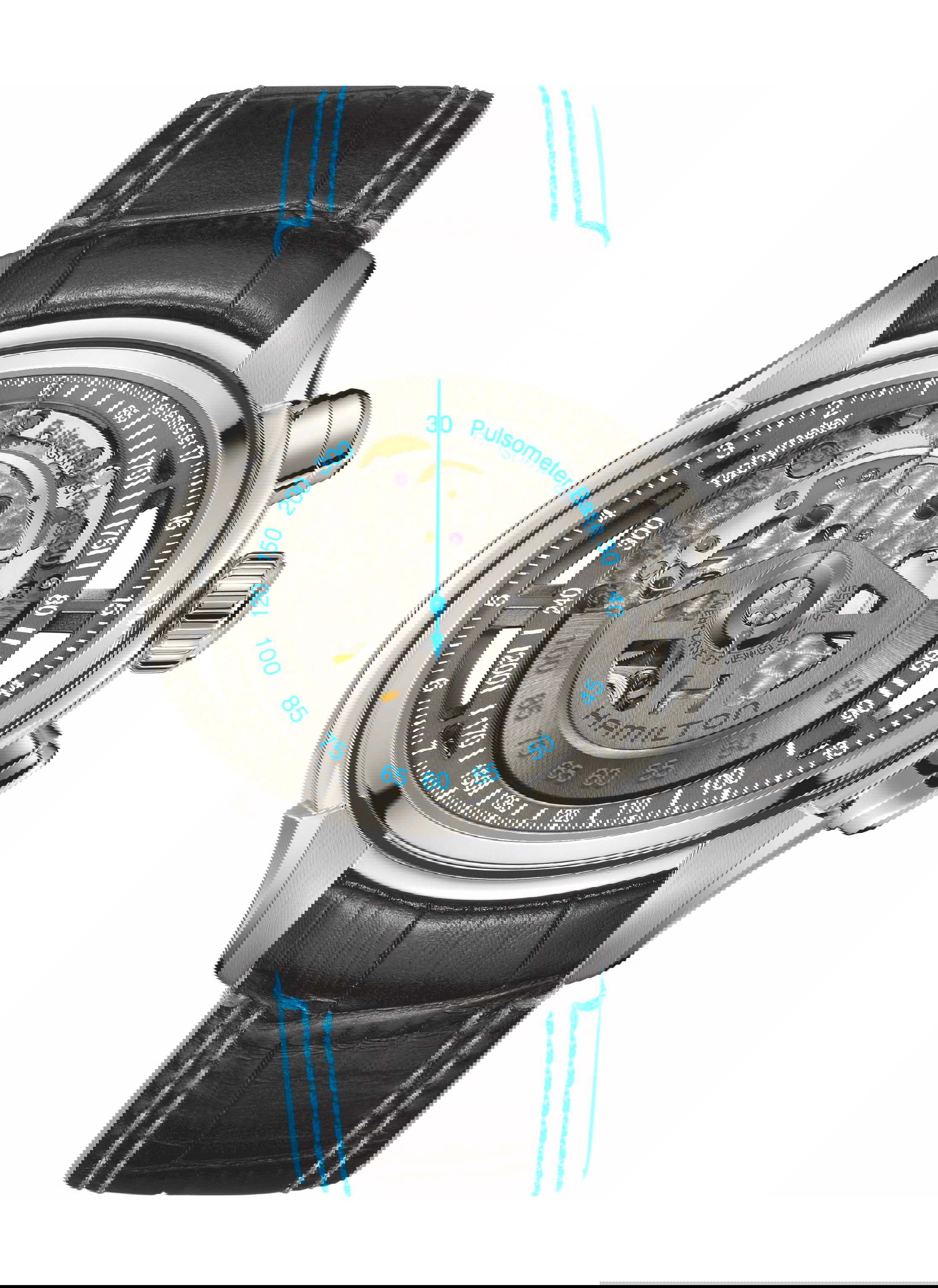 Hamilton Jazzmaster Face 2 Face II luxury timepiece - detailed view