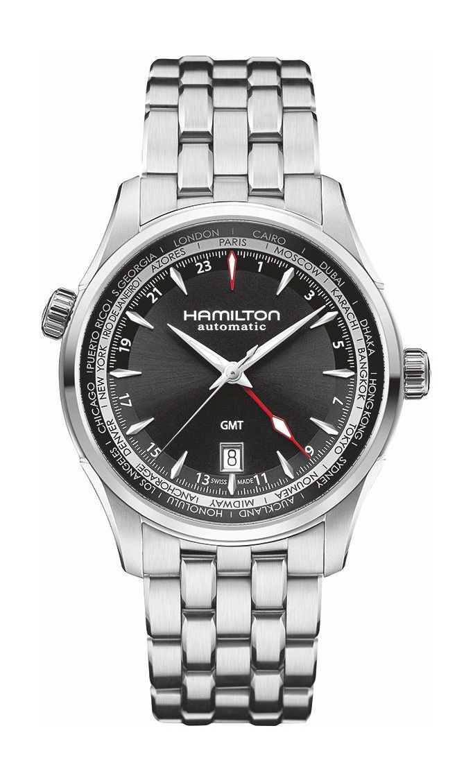Hamilton Jazzmaster GMT Auto luxury timepiece - detailed view