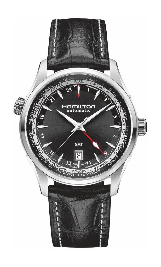 Hamilton Jazzmaster GMT Auto luxury timepiece - detailed view