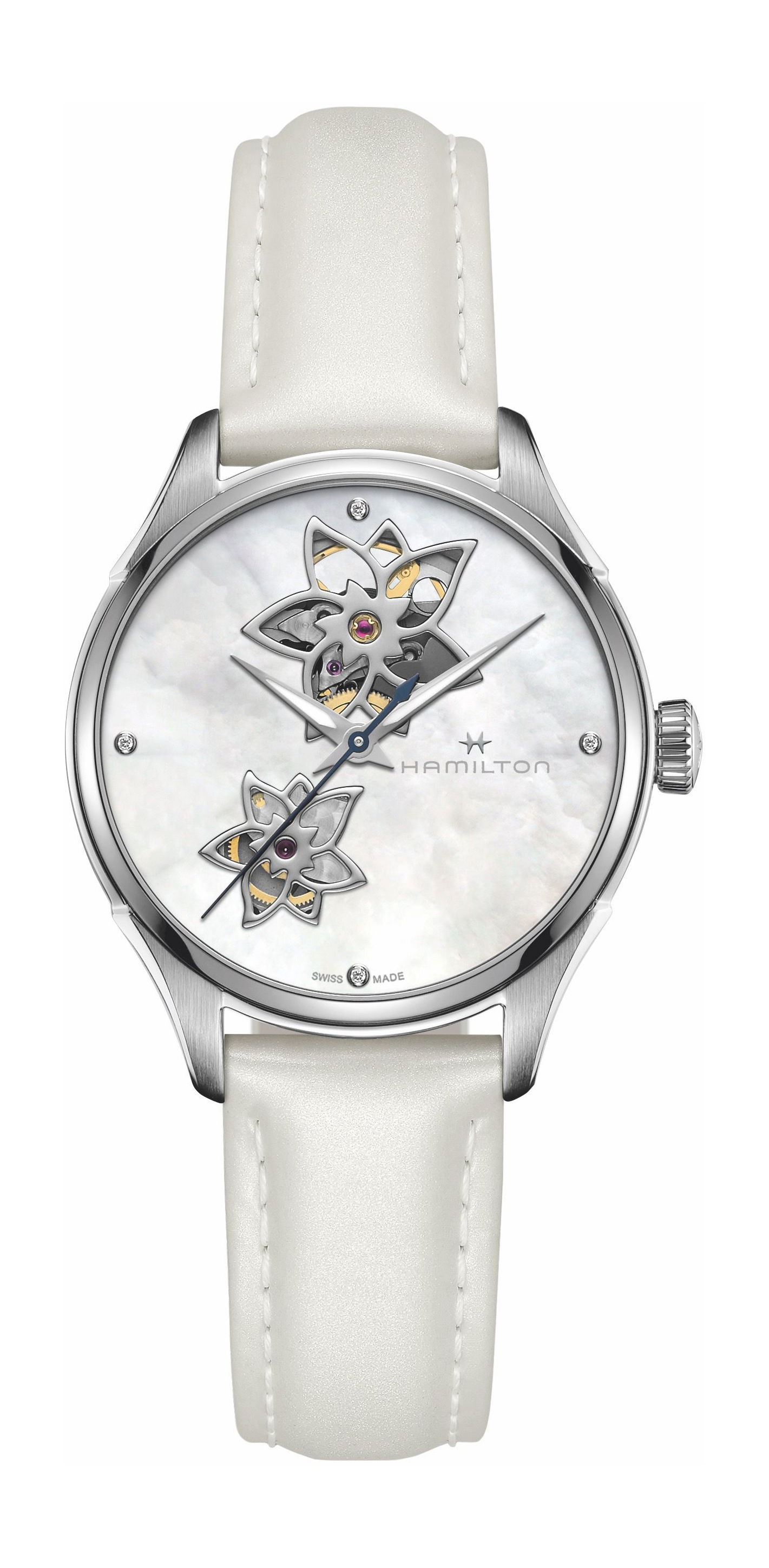 Hamilton Jazzmaster Open Heart Auto luxury timepiece - detailed view