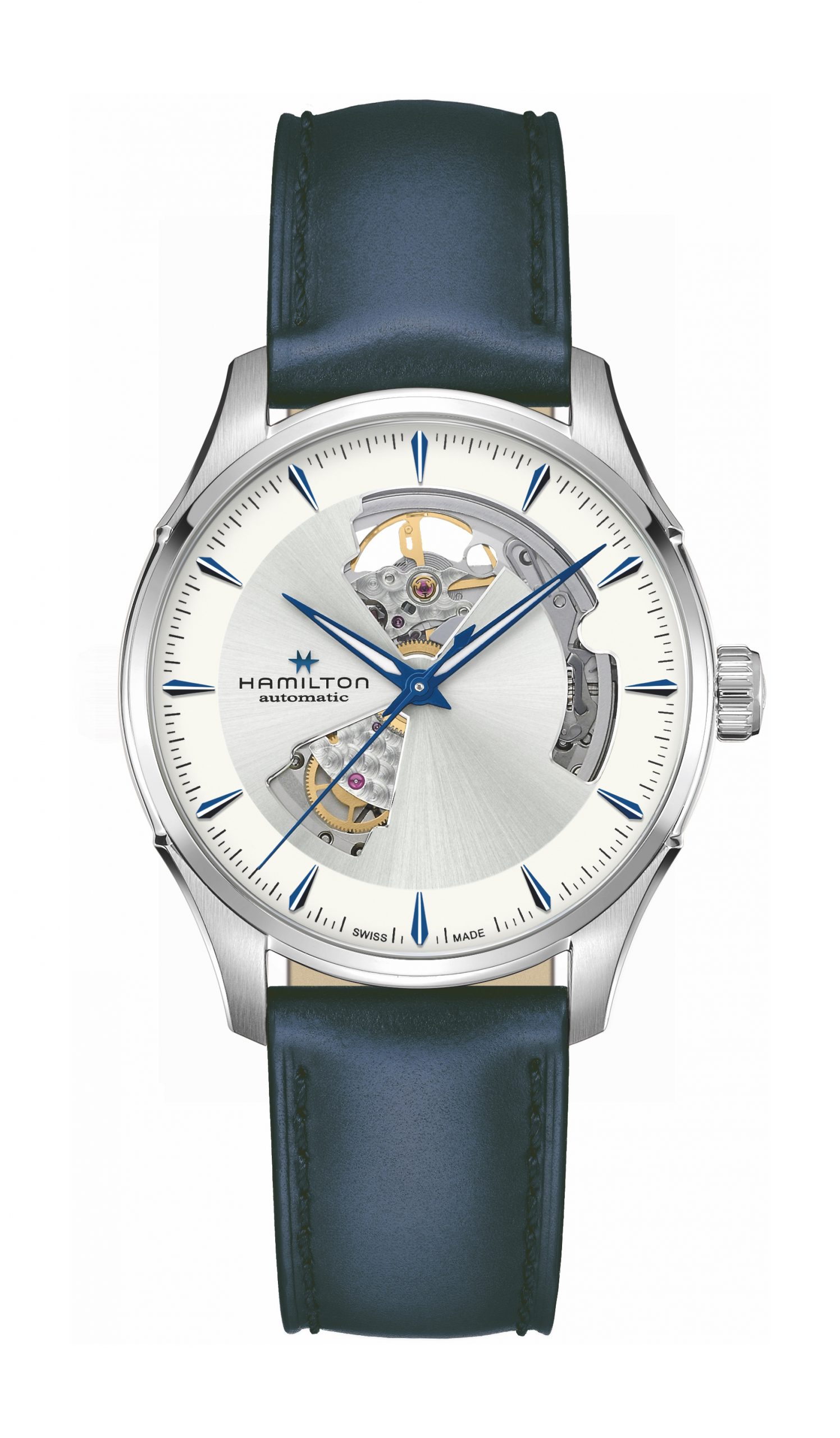 Hamilton Jazzmaster Open Heart Auto luxury timepiece - detailed view