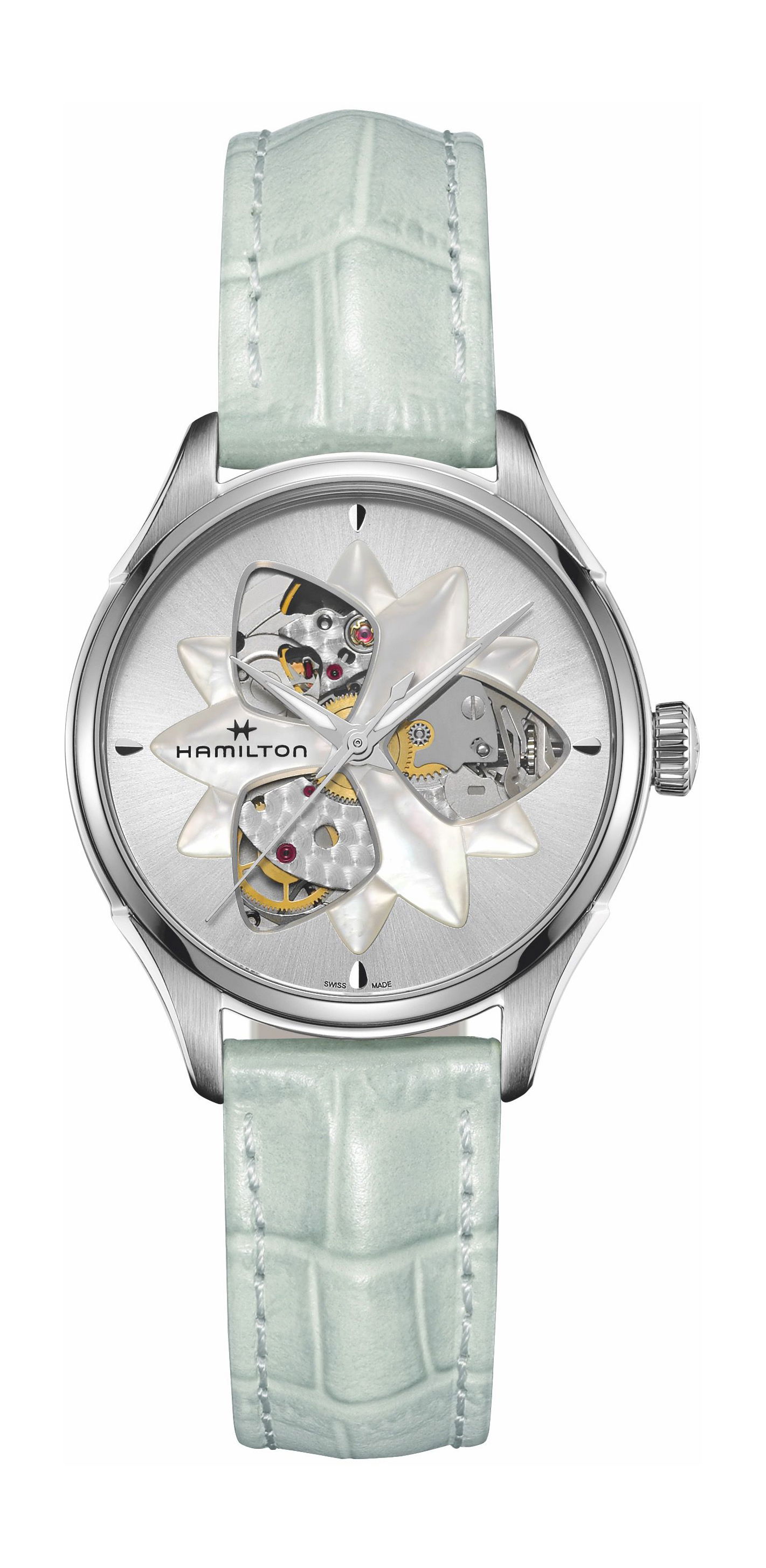 Hamilton Jazzmaster Open Heart Auto Lady luxury timepiece - detailed view