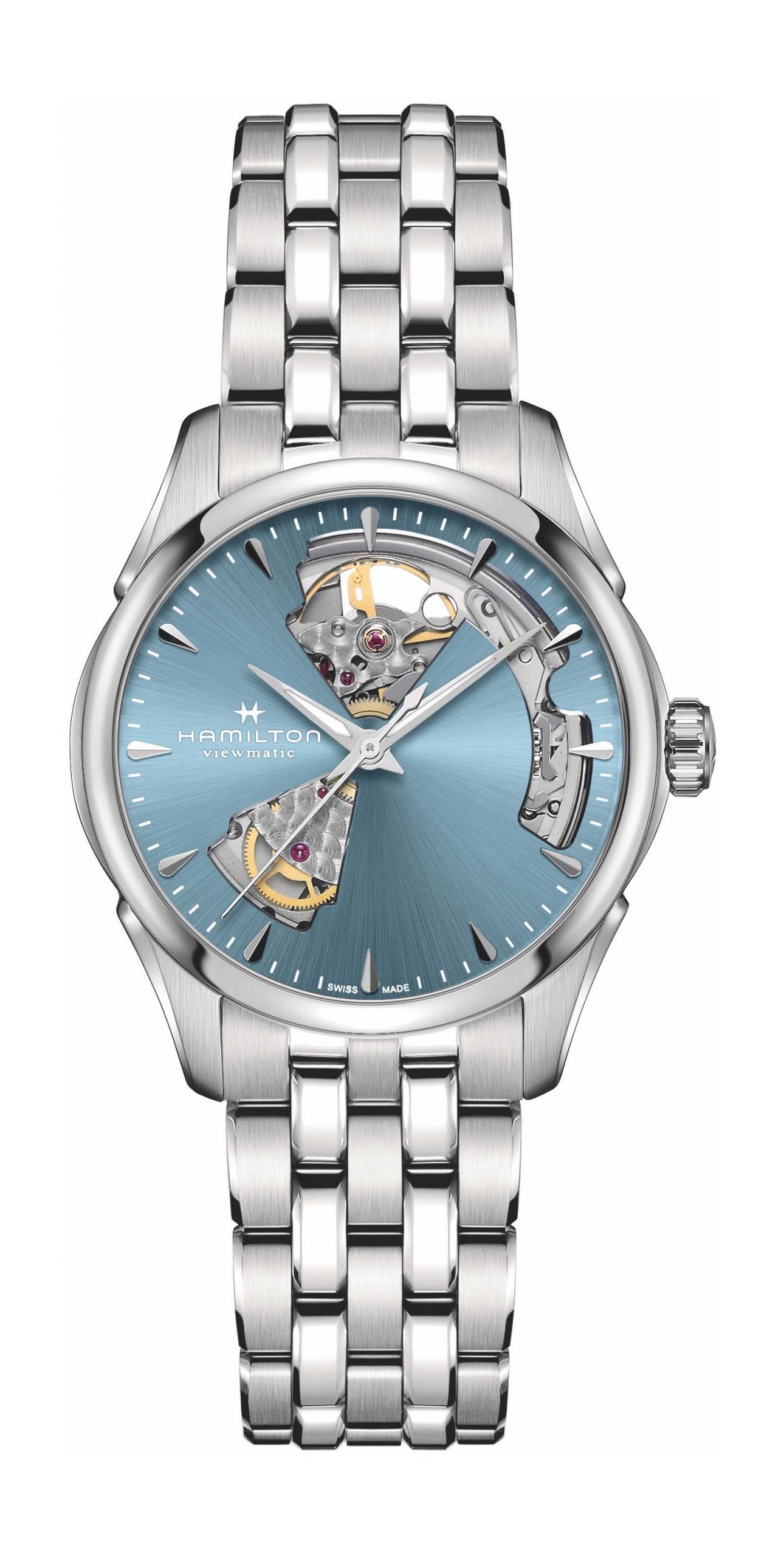 Hamilton Jazzmaster Open Heart luxury timepiece - detailed view
