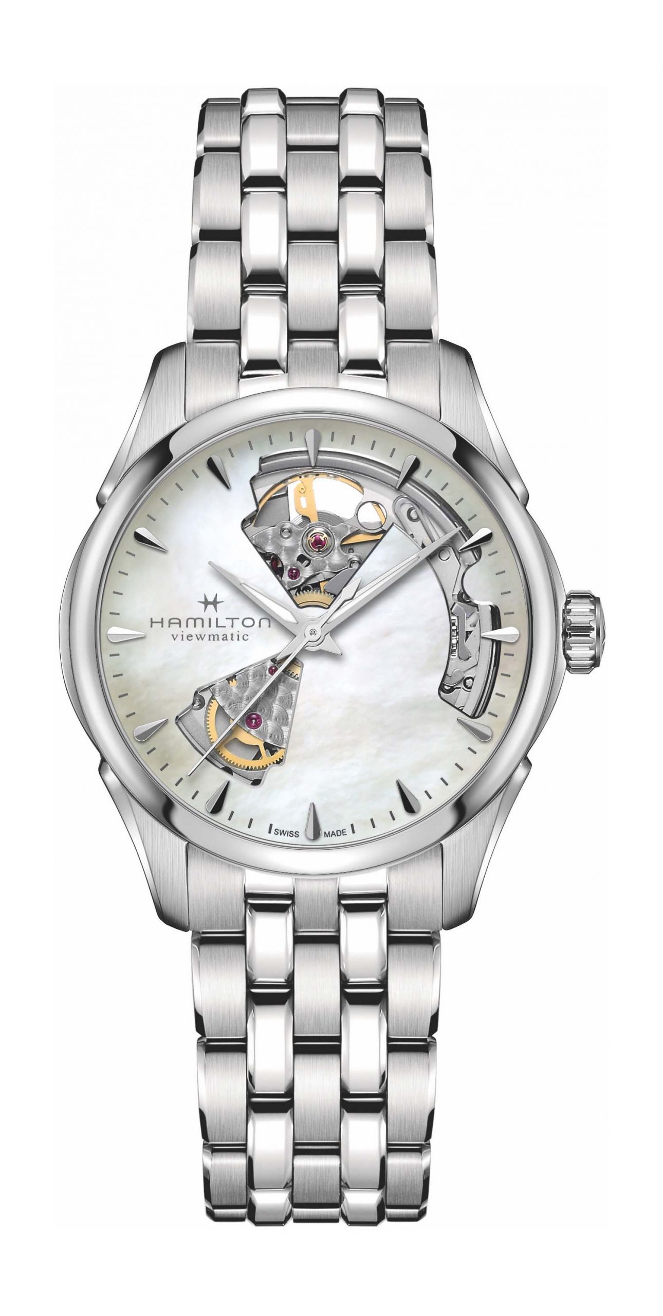 Hamilton Jazzmaster Open Heart luxury timepiece - detailed view