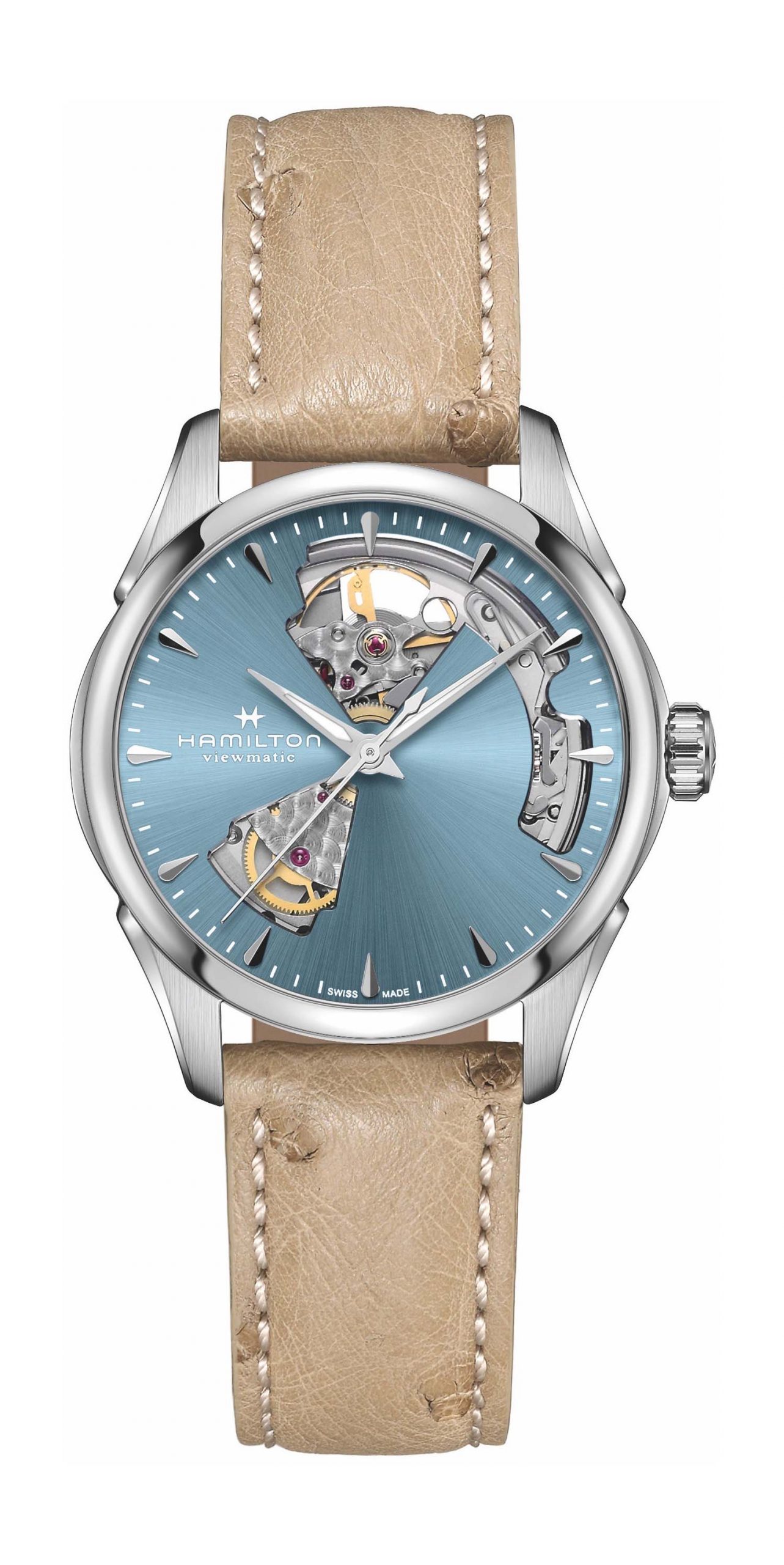Hamilton Jazzmaster Open Heart luxury timepiece - detailed view