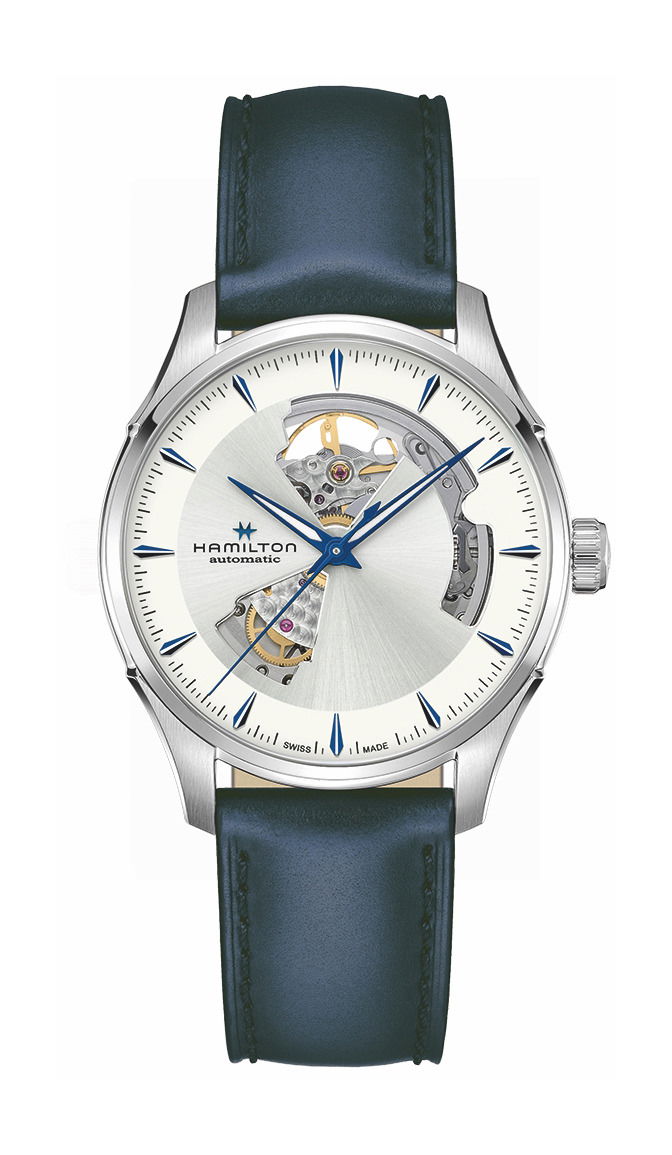 Hamilton Jazzmaster Open Heart luxury timepiece - detailed view