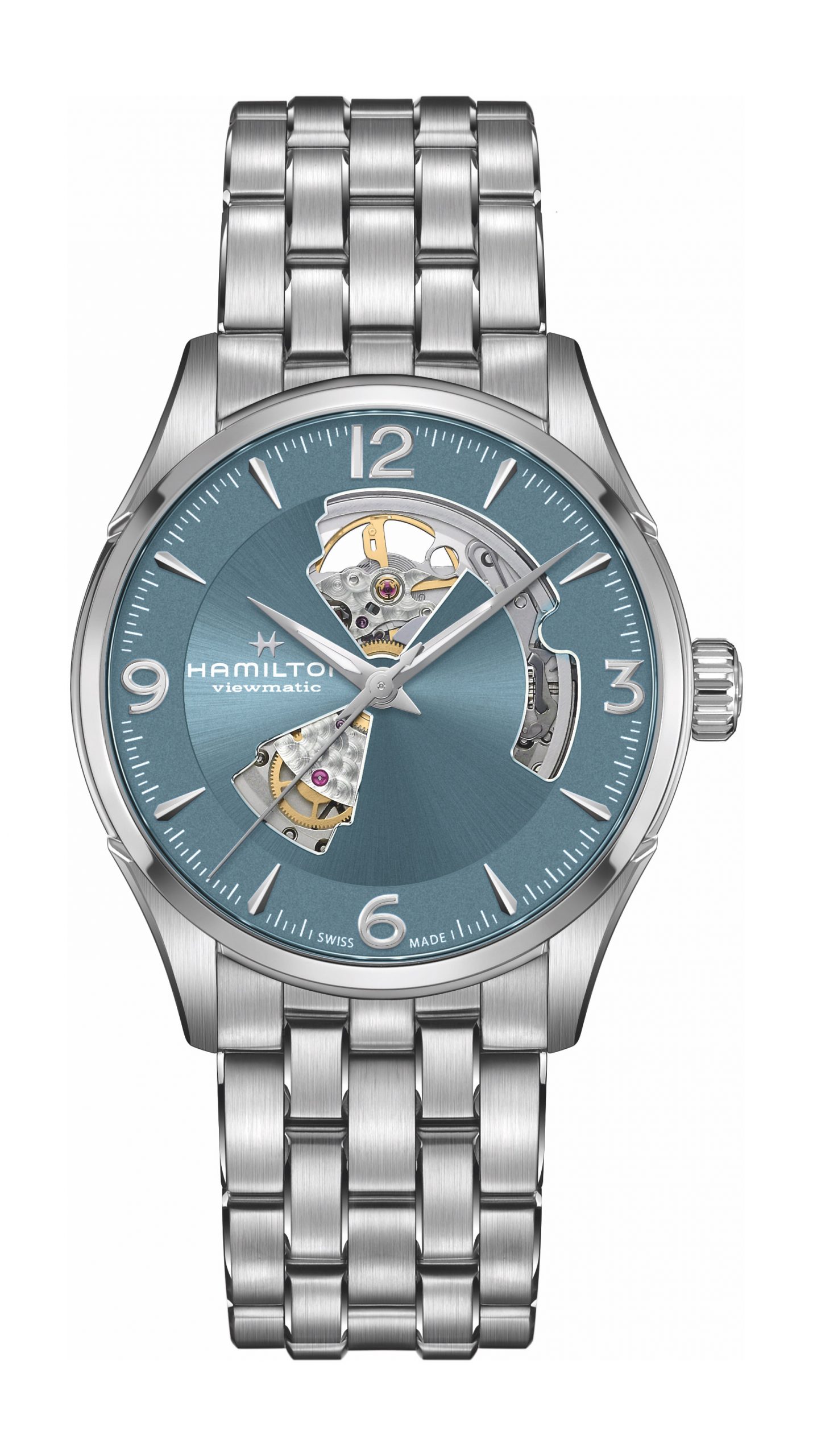 Hamilton Jazzmaster Open Heart luxury timepiece - detailed view