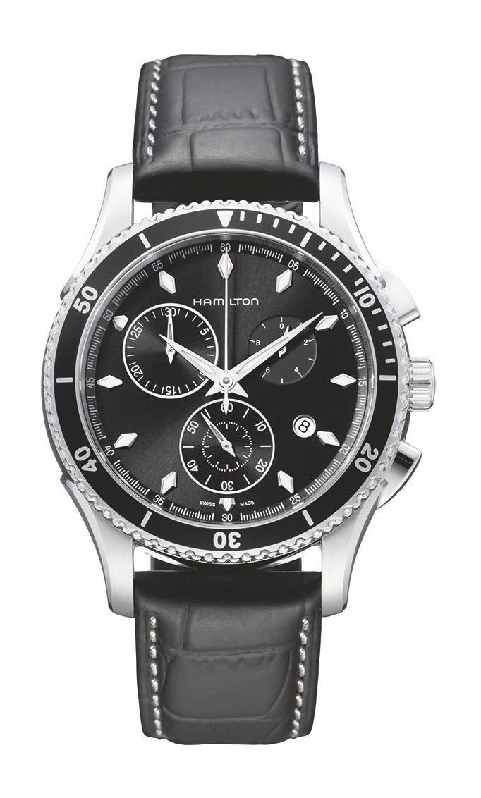Hamilton Jazzmaster Seaview Chrono Quartz luxury timepiece - detailed view